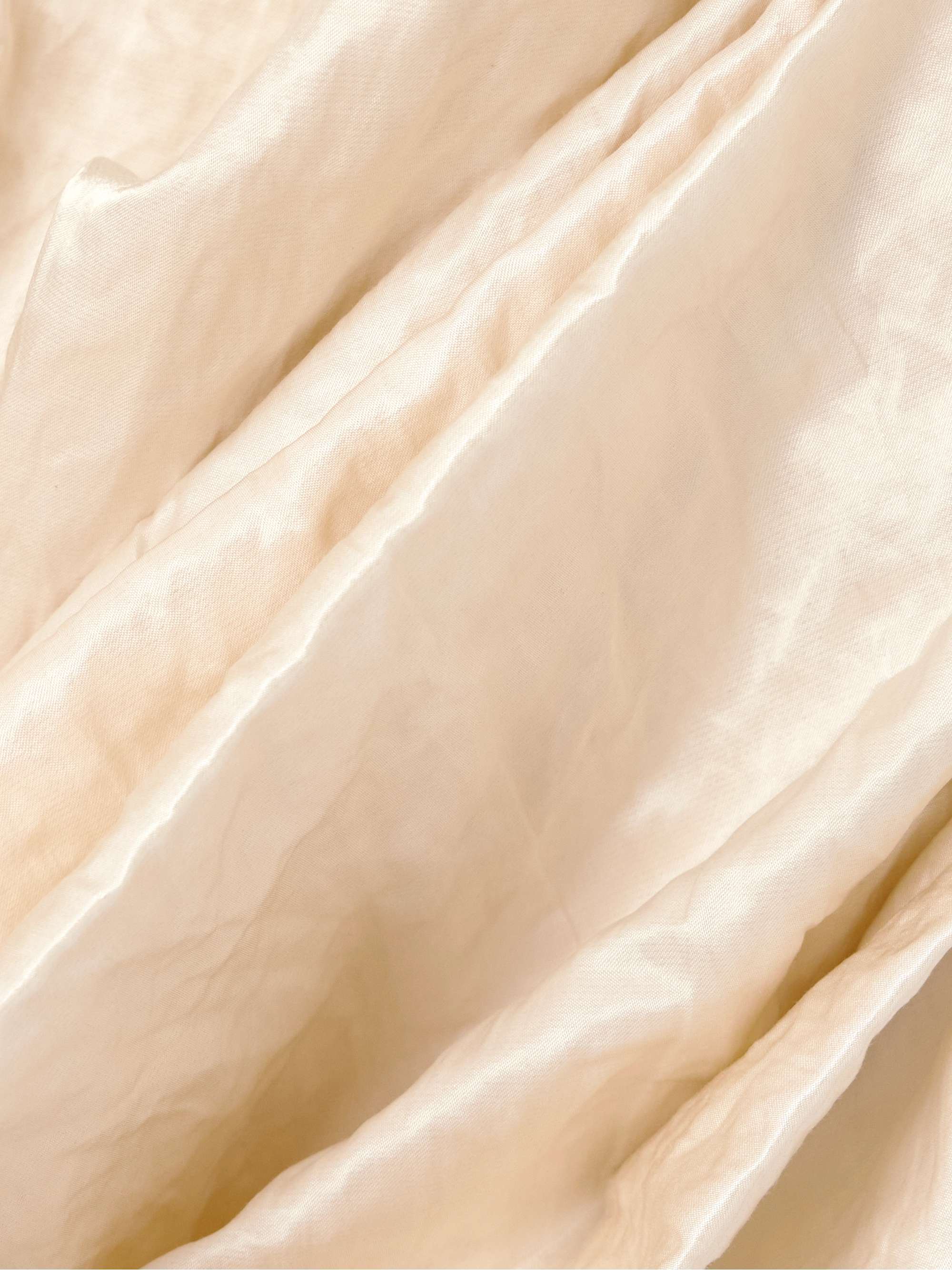 Ruched metallic crinkled cotton-blend mini dress view