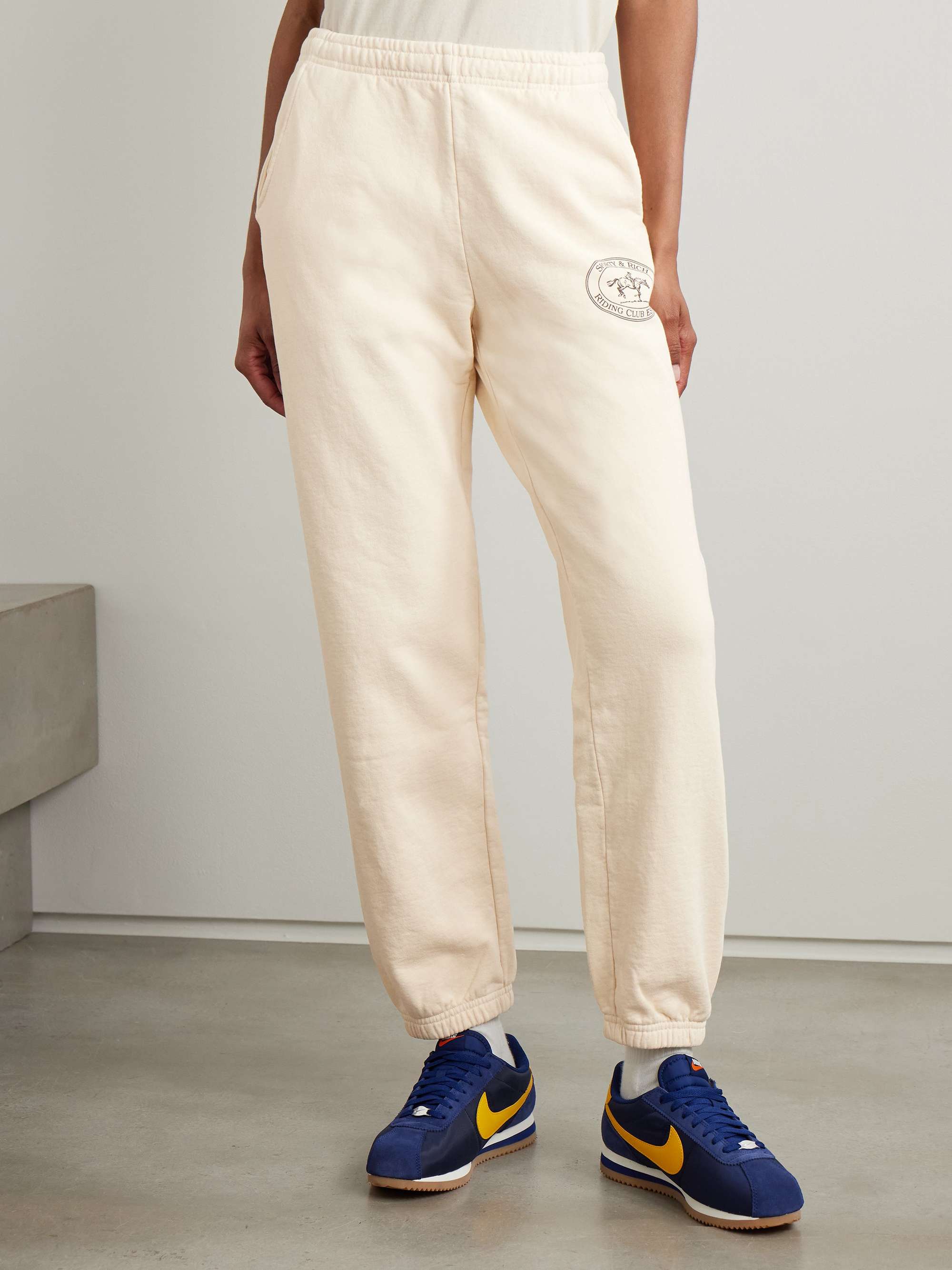 Riding Club printed cotton-jersey tapered sweatpants view