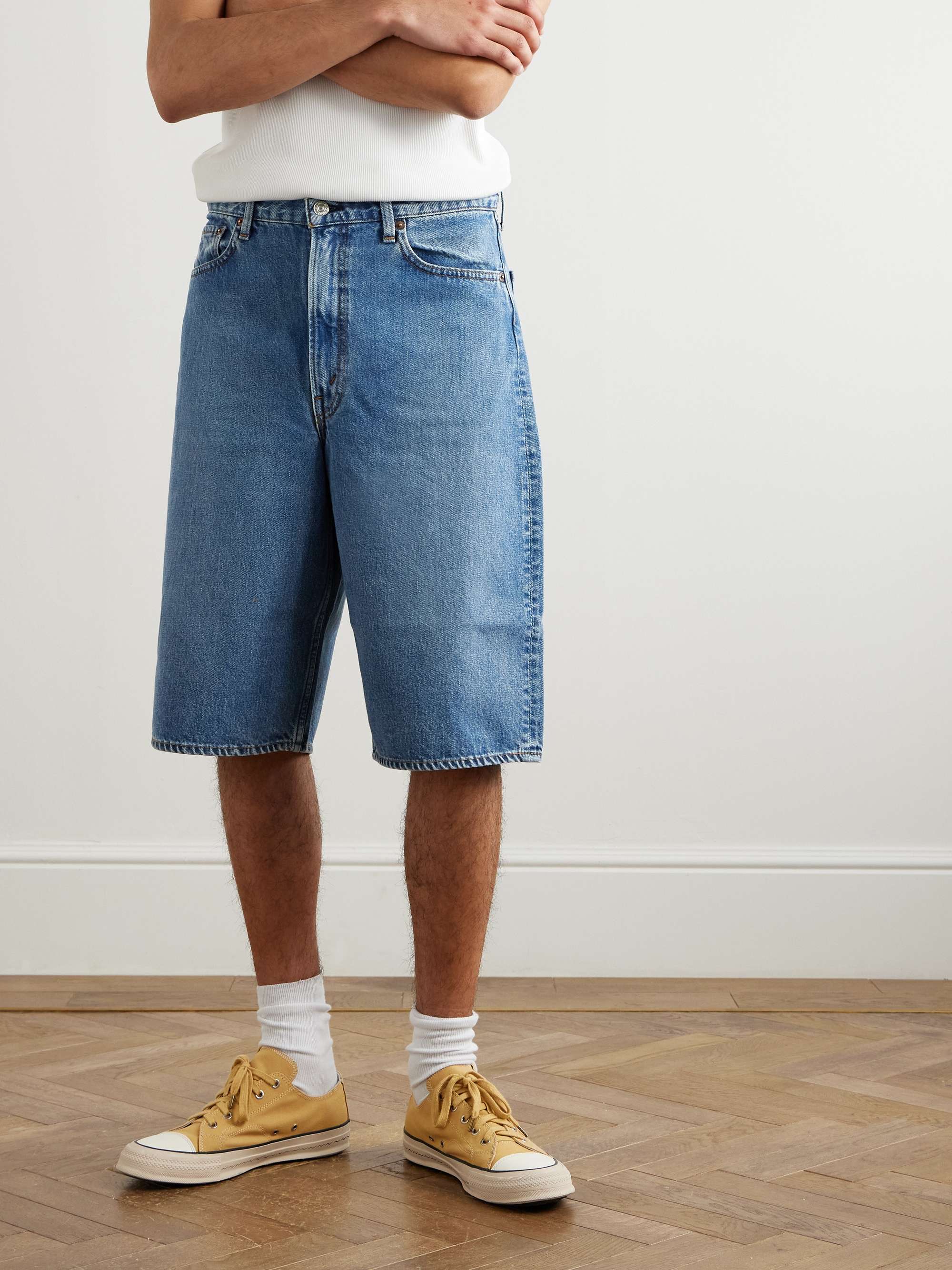 Super Dad's Wide-Leg Denim Shorts view