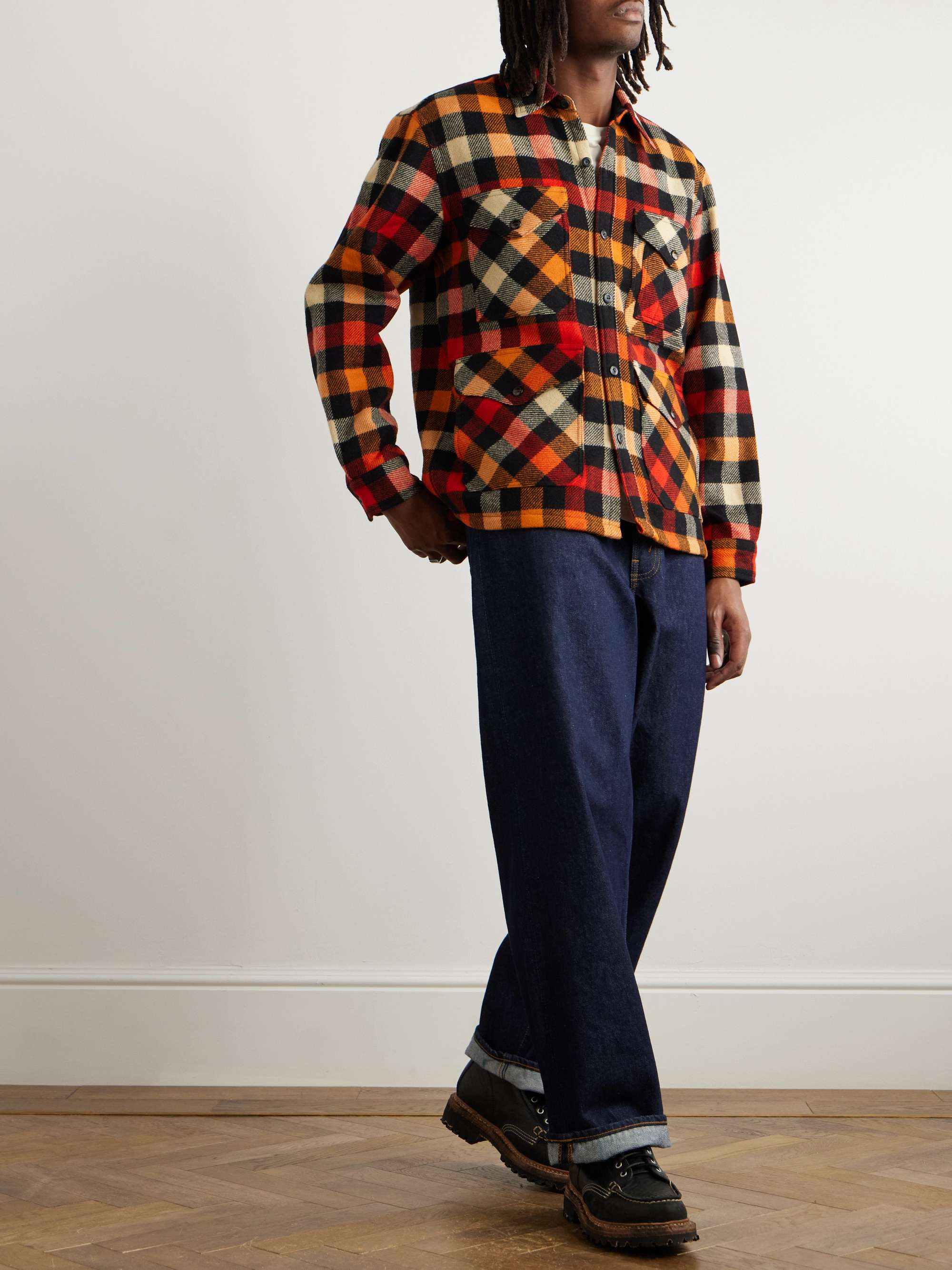 Checked Wool Shirt Jacket view