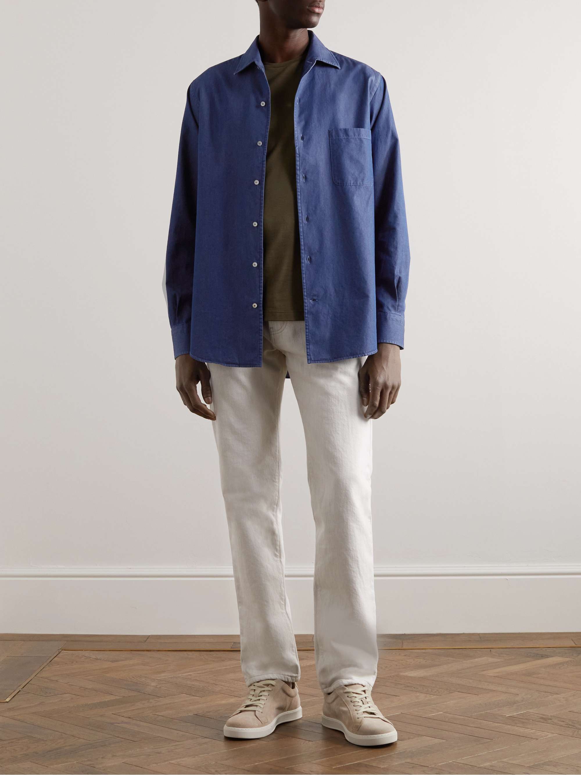 Washed Cotton-Chambray Shirt view