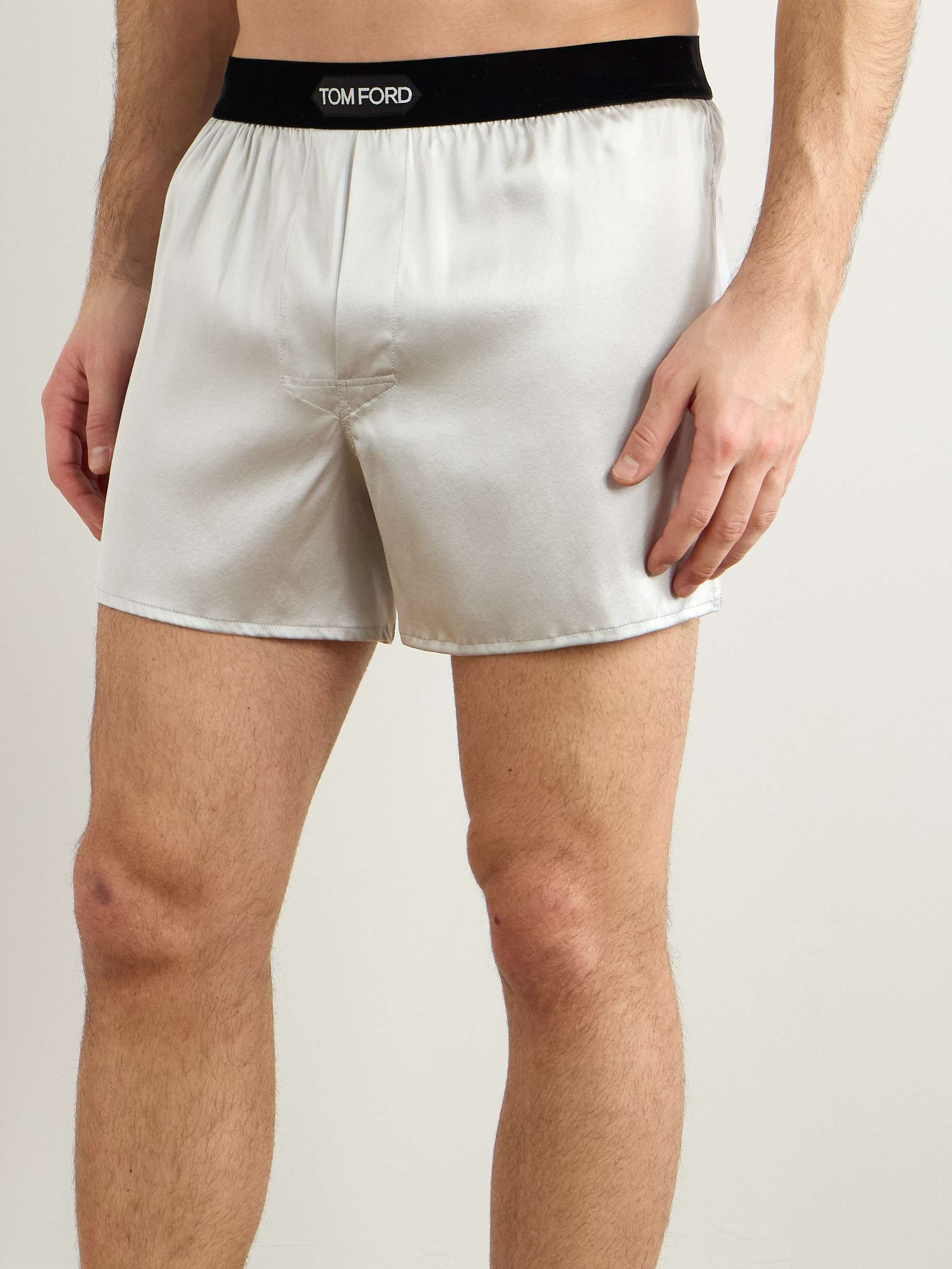 Stretch-Silk Satin Boxers view