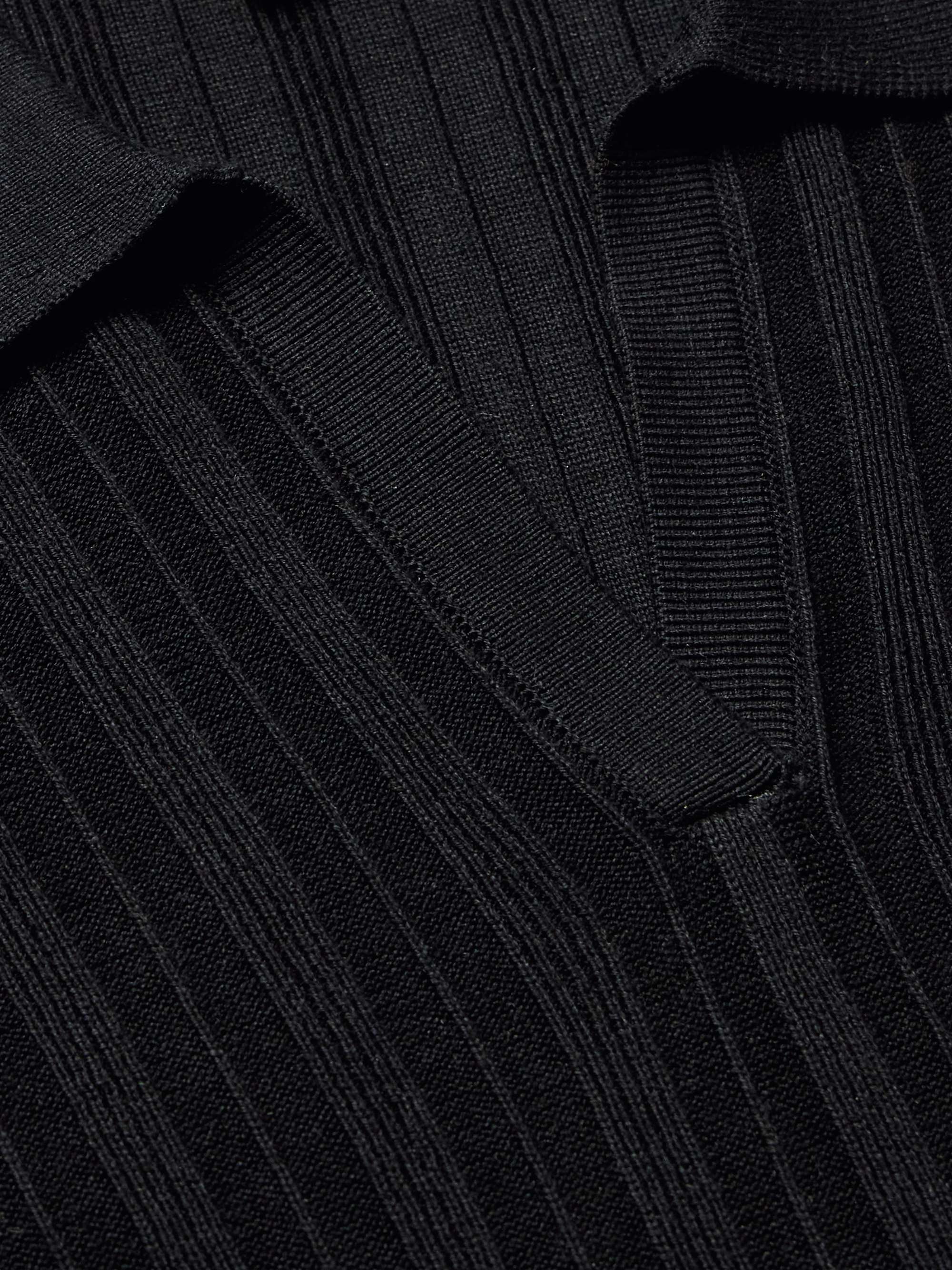 Striped Silk and Cotton-Blend Polo Shirt view
