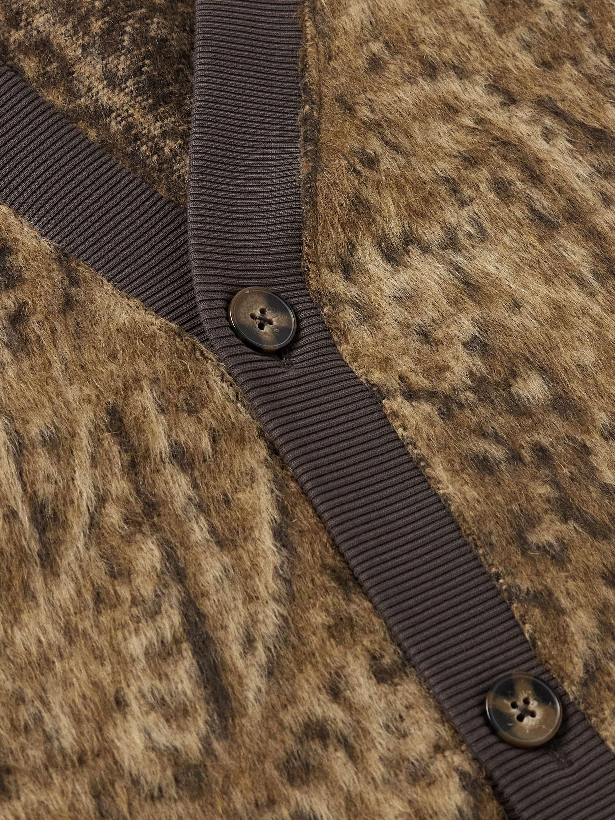 Opus Brushed Paisley-Jacquard Knitted Cardigan view