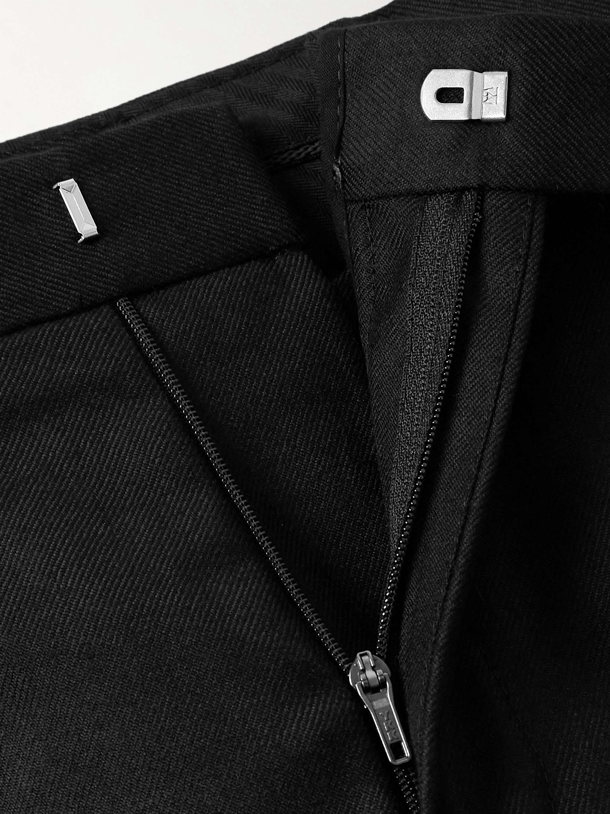 Slim-Fit Grosgrain-Trimmed Wool-Twill Tuxedo Trousers view