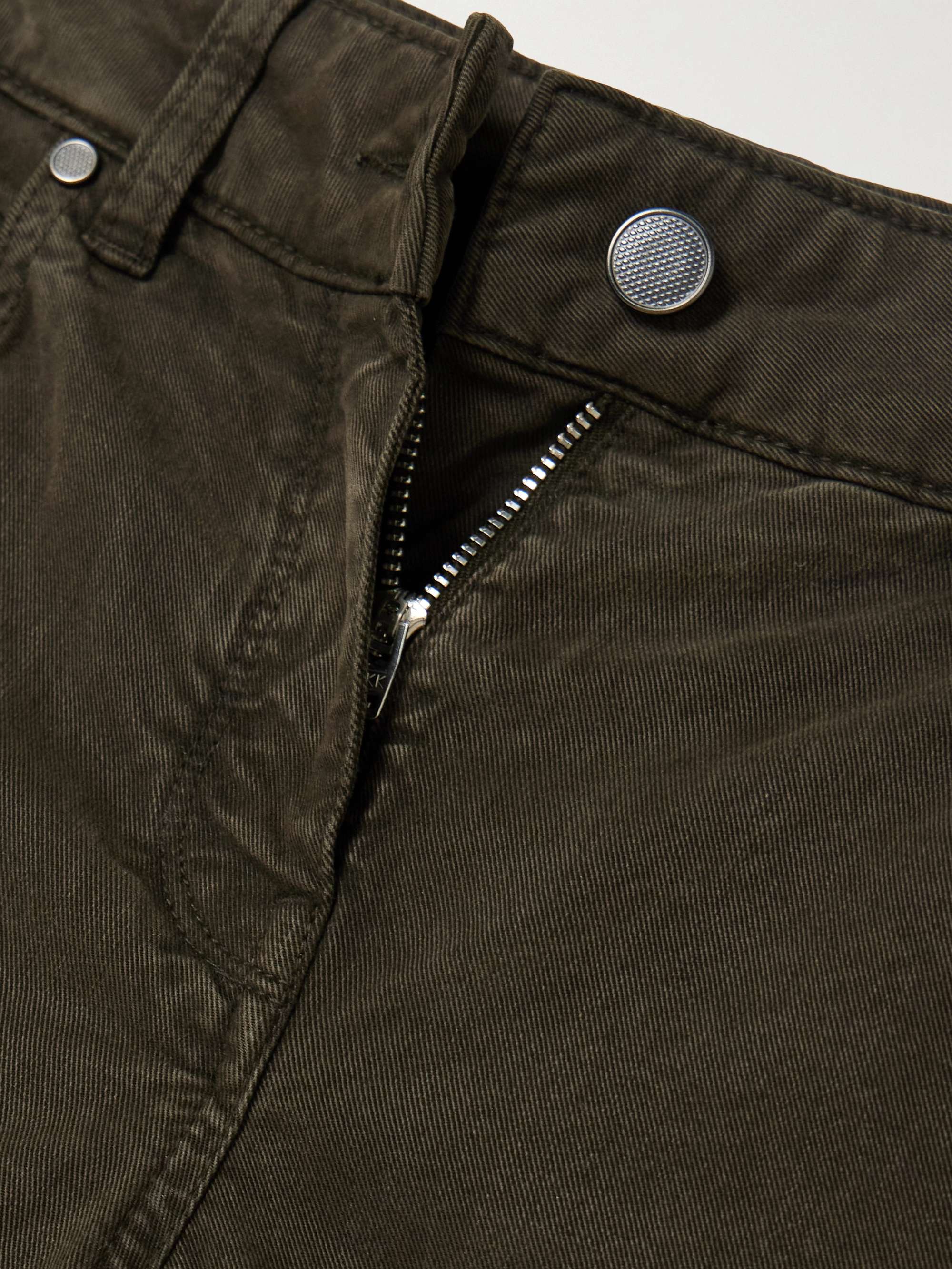 Stretch cotton, TENCEL™ and silk-blend twill slim-leg pants view