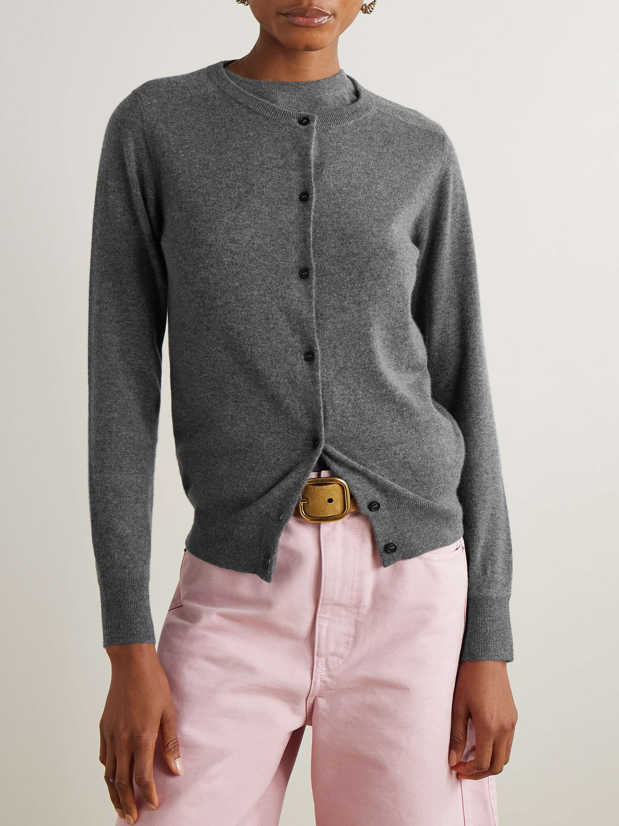 Organic cashmere tank and cardigan set view