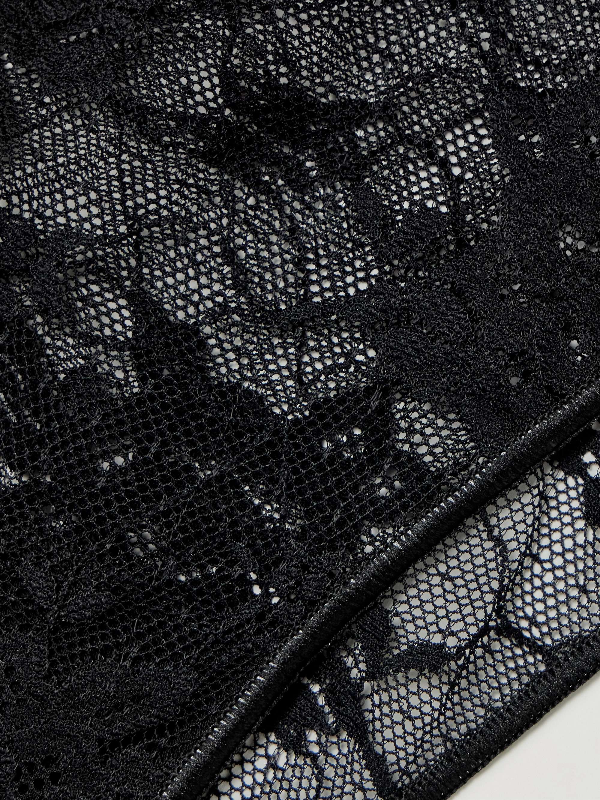 Stretch-lace bra and briefs set view