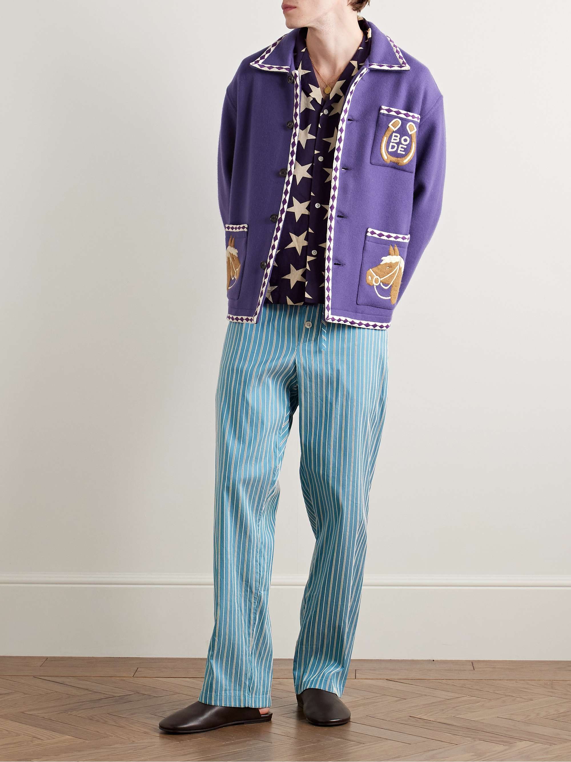 Bronco Embroidered Appliquéd Merino Wool-Felt Jacket view