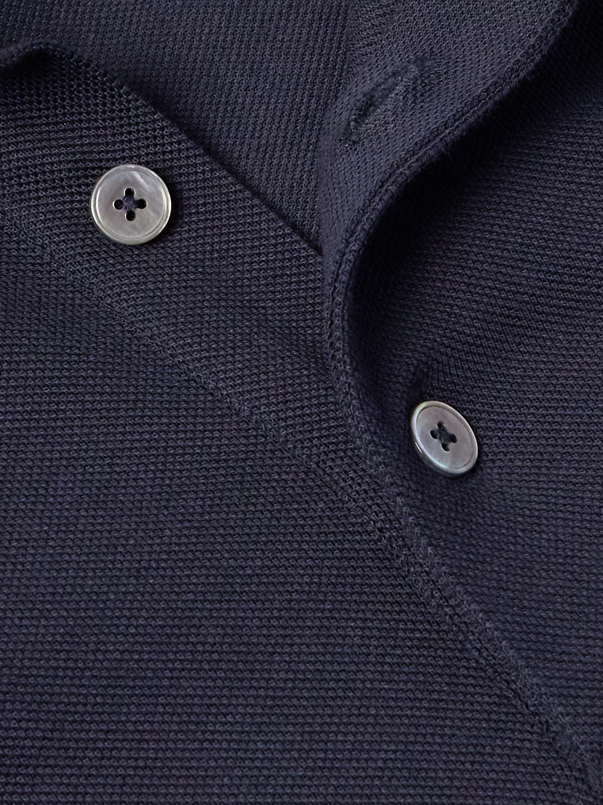 Logo-Appliquéd Cotton-Piqué Polo Shirt view