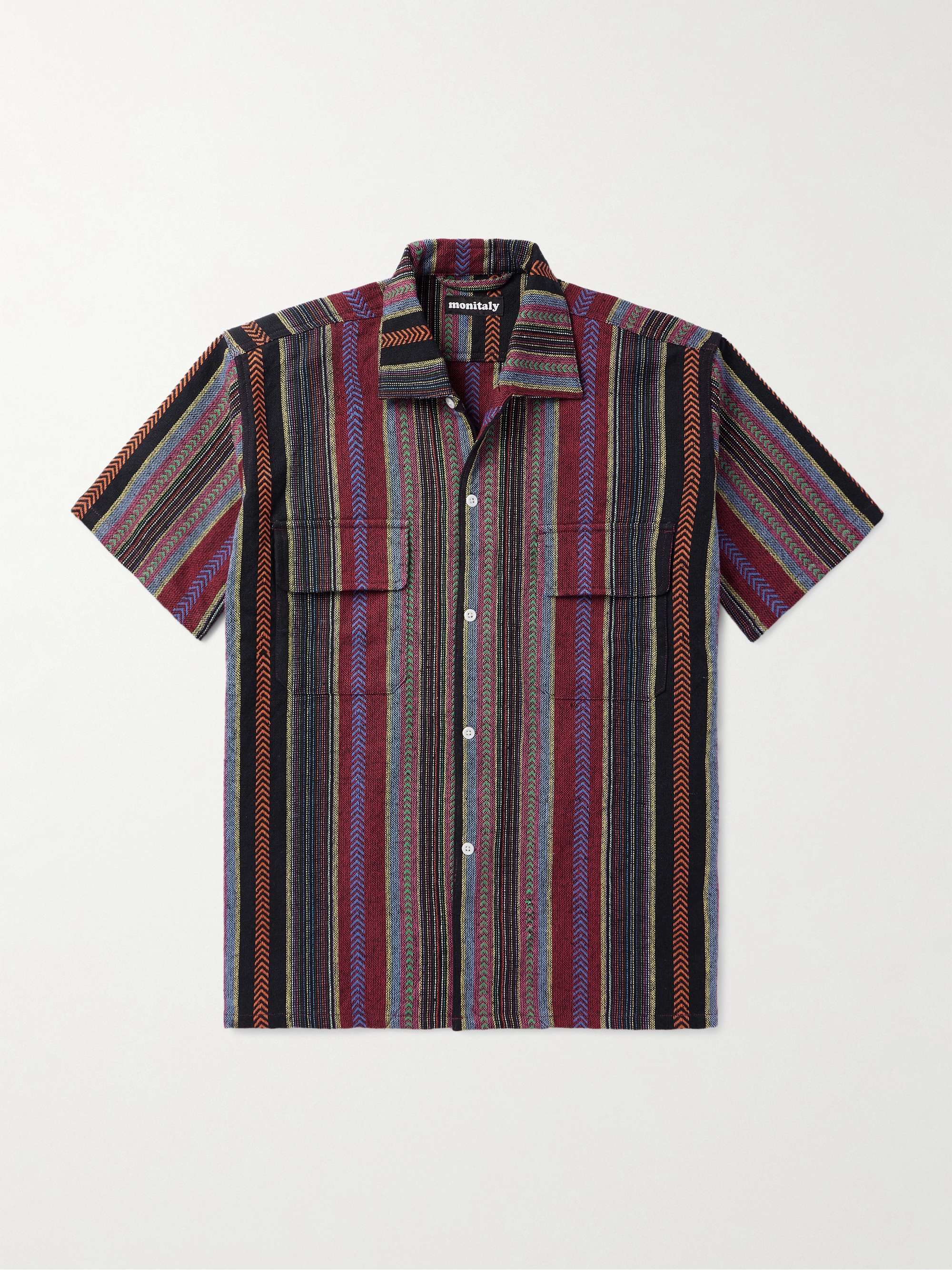 50s Milano Camp-Collar Jacquard-Knit Cotton Shirt hero visual