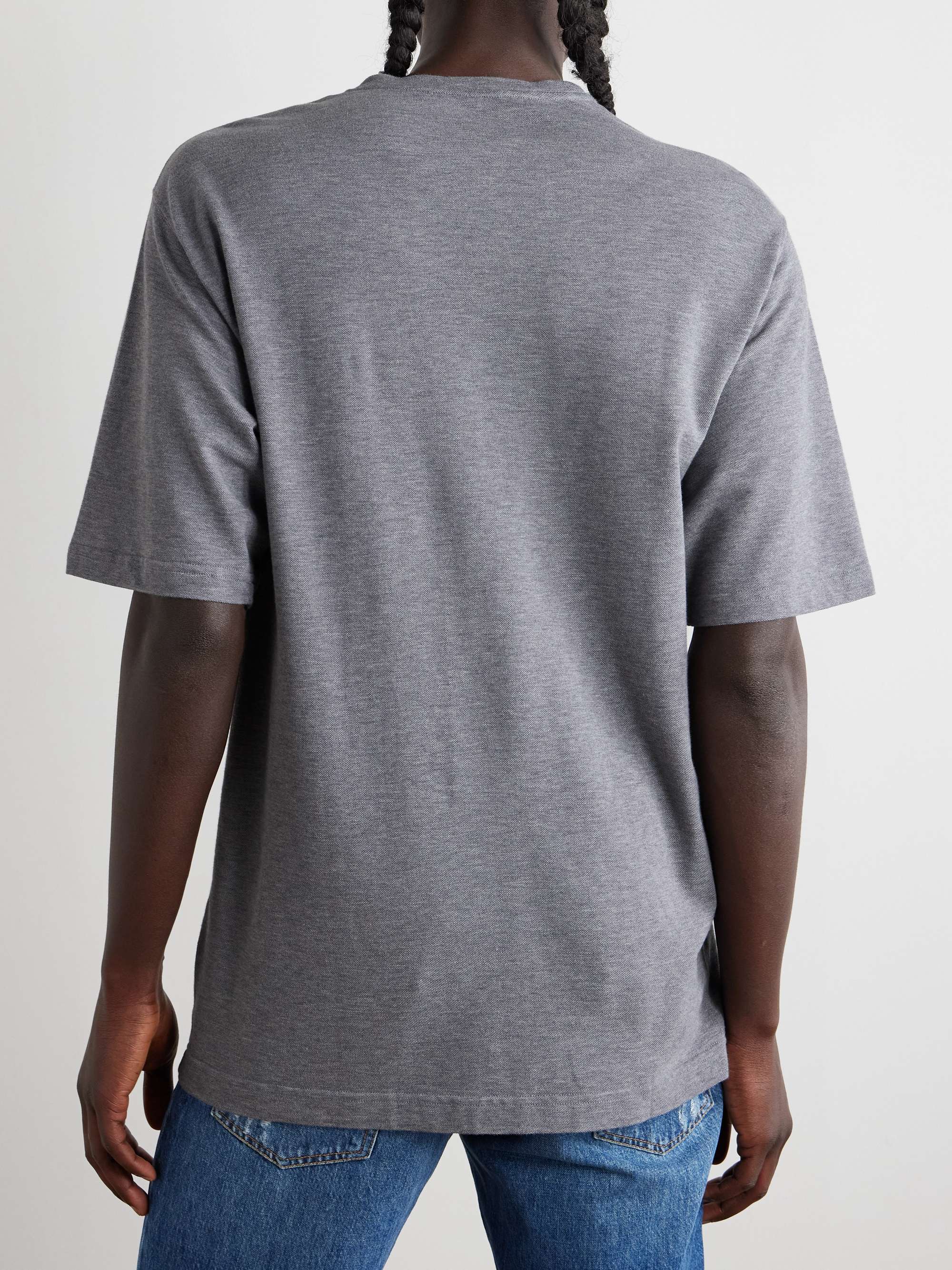 Logo-Appliquéd Cotton-Piqué T-Shirt view