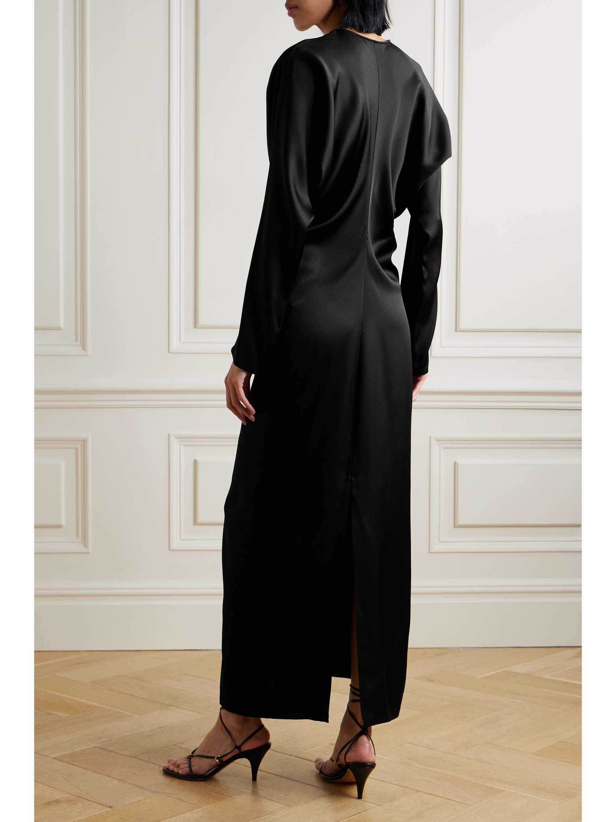 Silk-satin maxi dress view