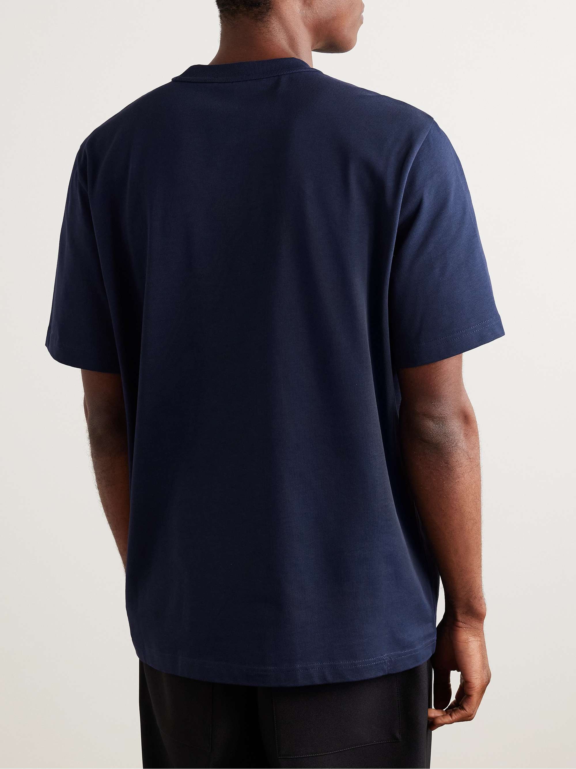 Logo-Appliquéd Twill-Trimmed Cotton-Jersey T-Shirt view