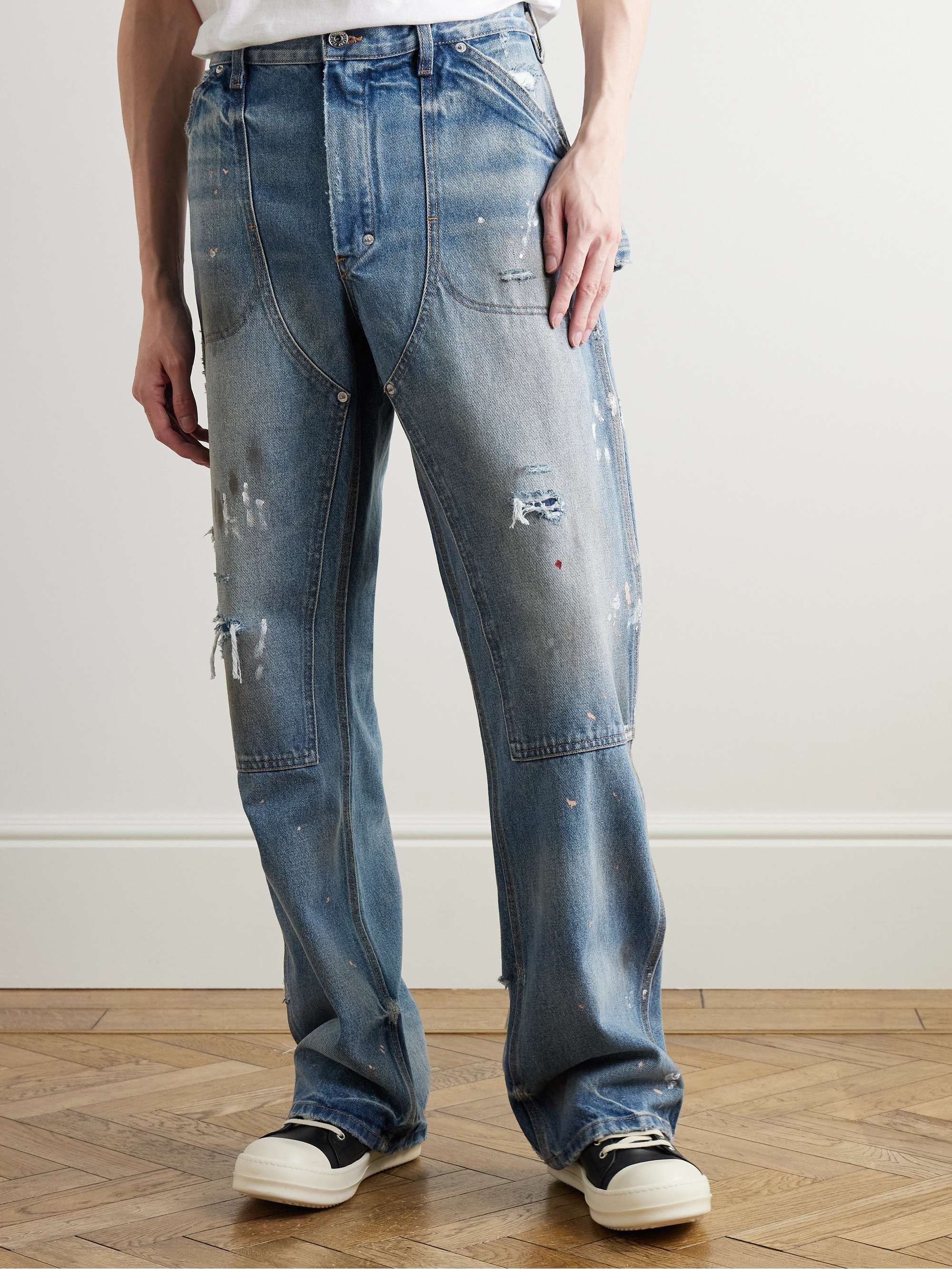 Branko Carpenter Straight-Leg Distressed Jeans view