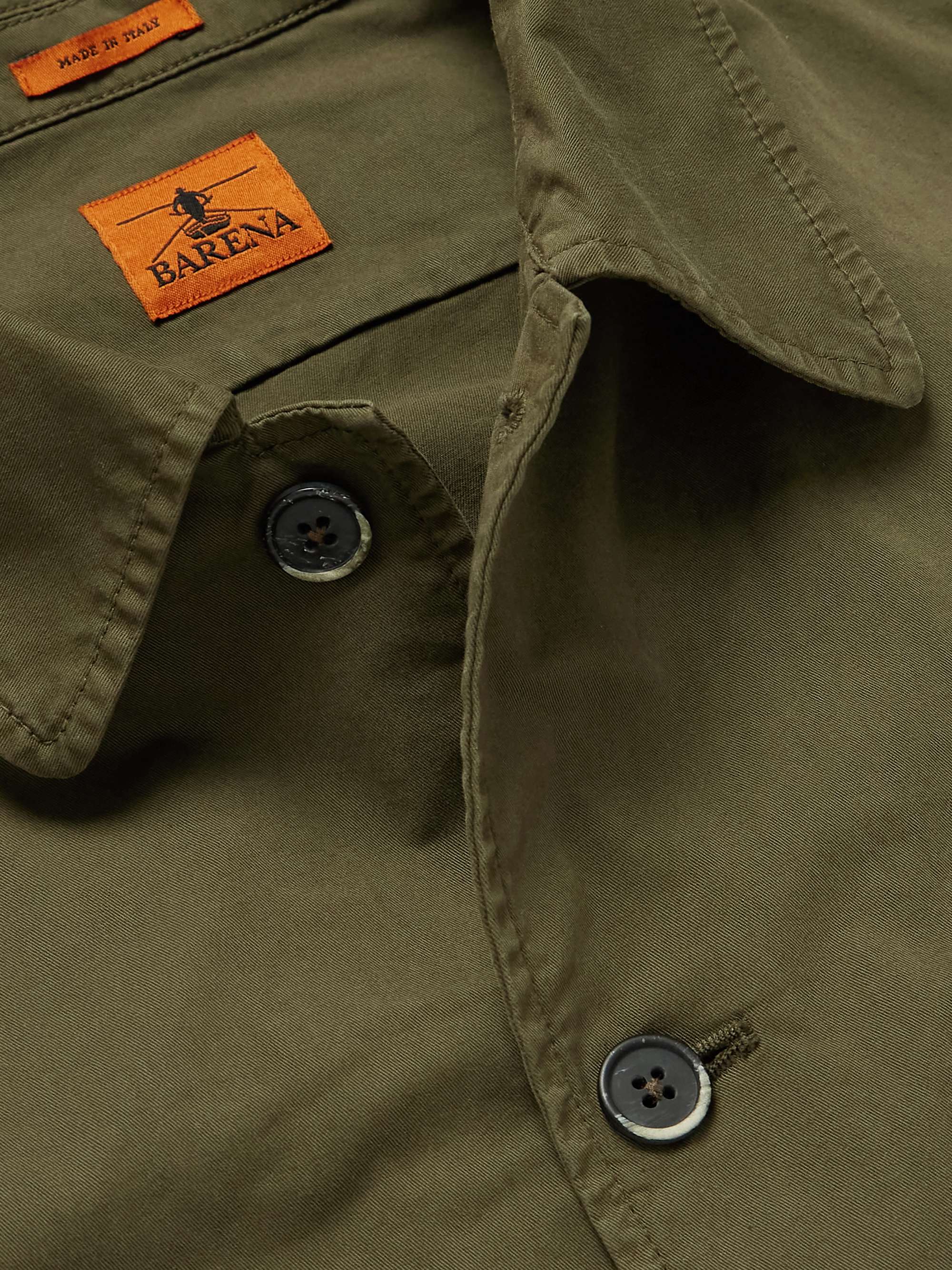 Cedrone Garment-Dyed Stretch Cotton-Gabardine Overshirt view