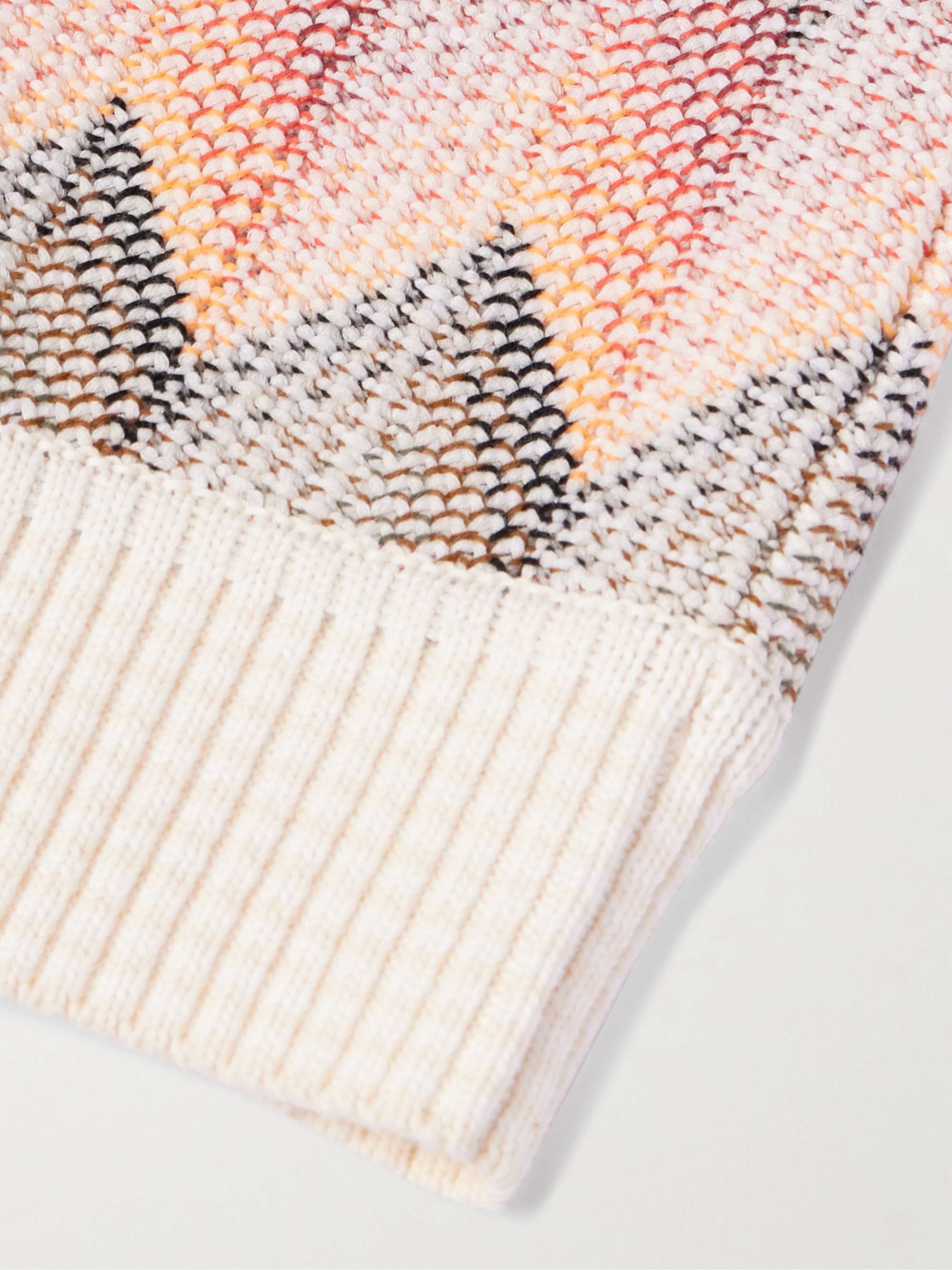 Striped Cotton-Blend Sweater view