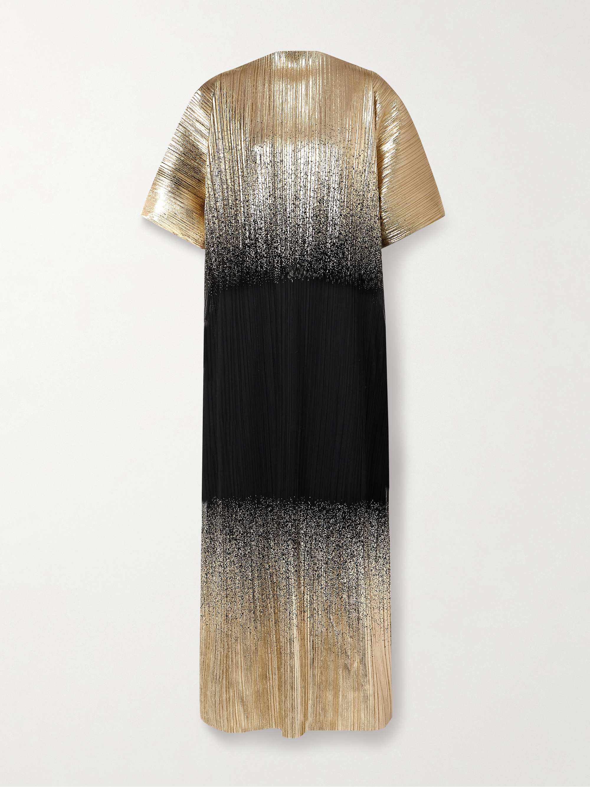 Metallic plissé-tulle gown hero visual