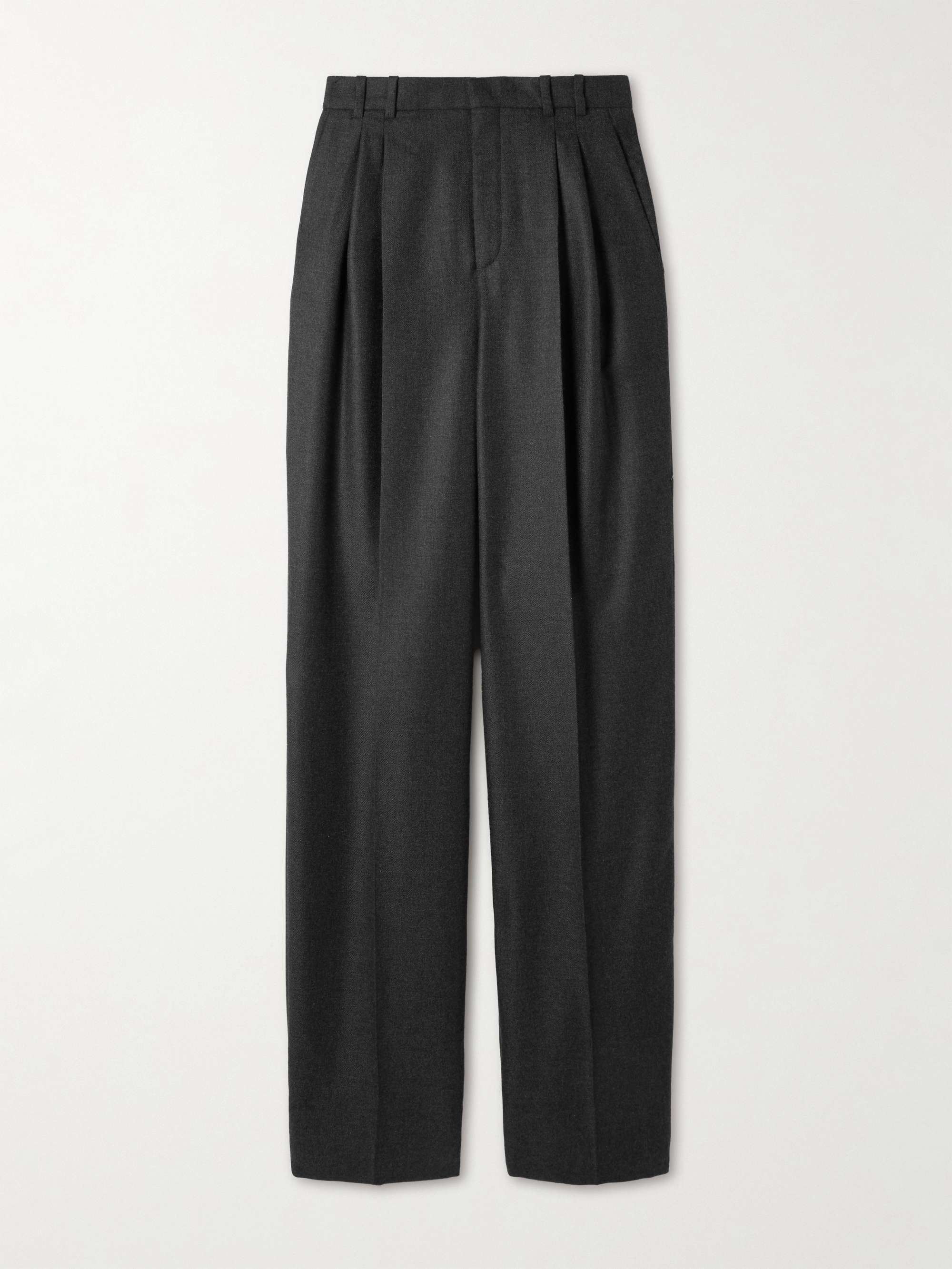 Pleated cashmere-twill wide-leg pants hero visual