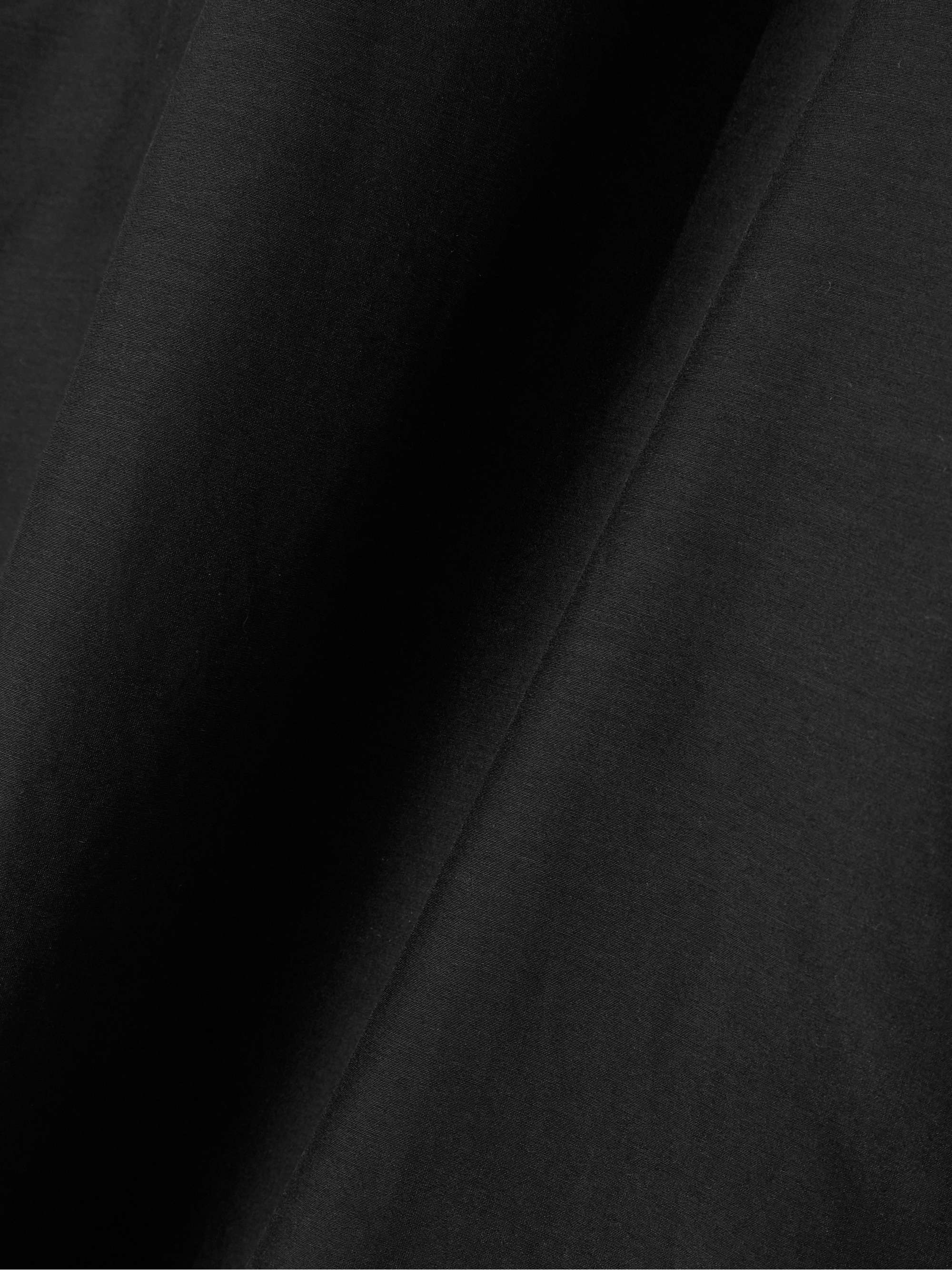 Oversized organic cotton and silk-blend midi shirt dress view