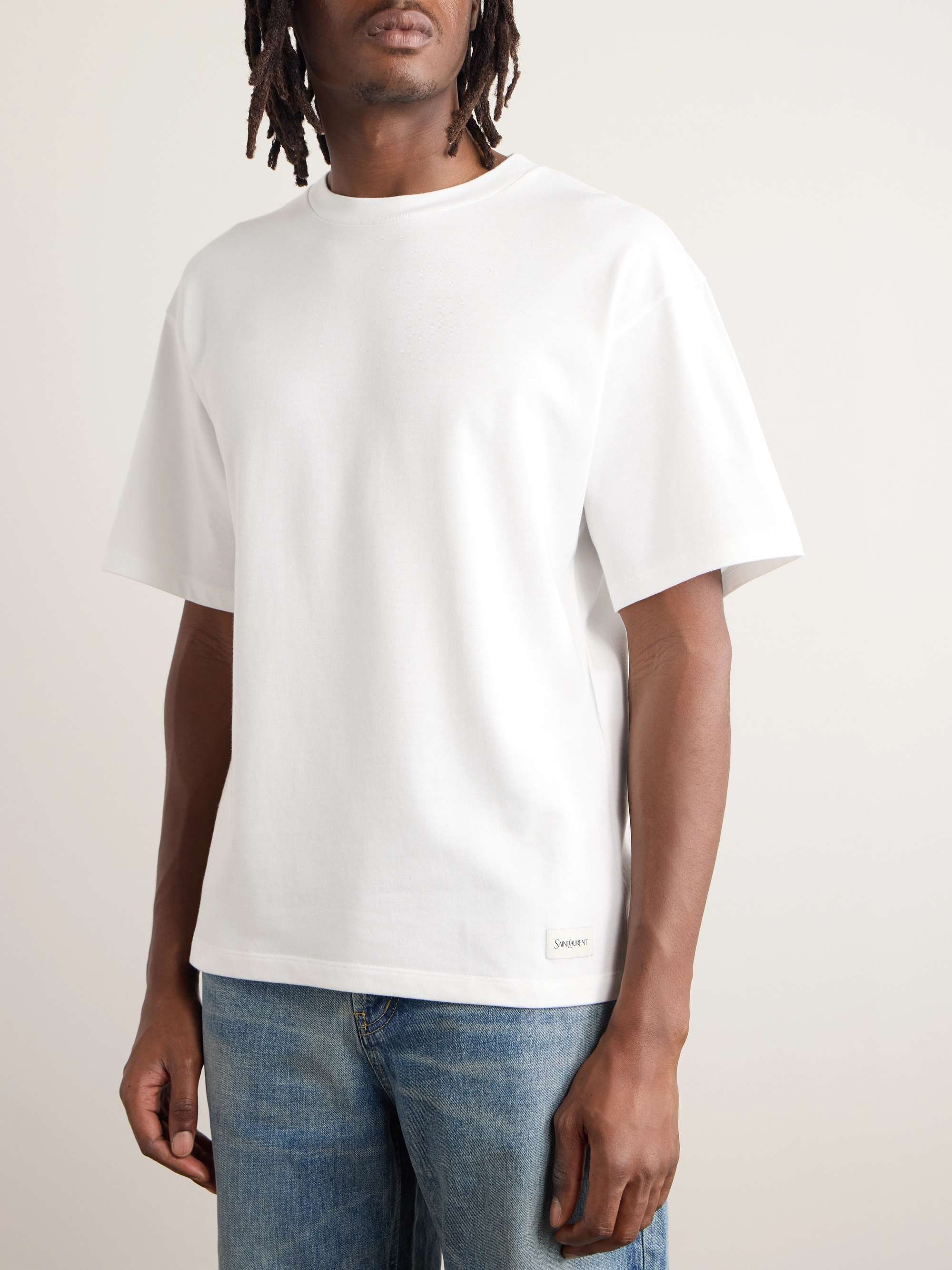 Logo-Appliquéd Cotton and Modal-Blend Jersey T-Shirt view