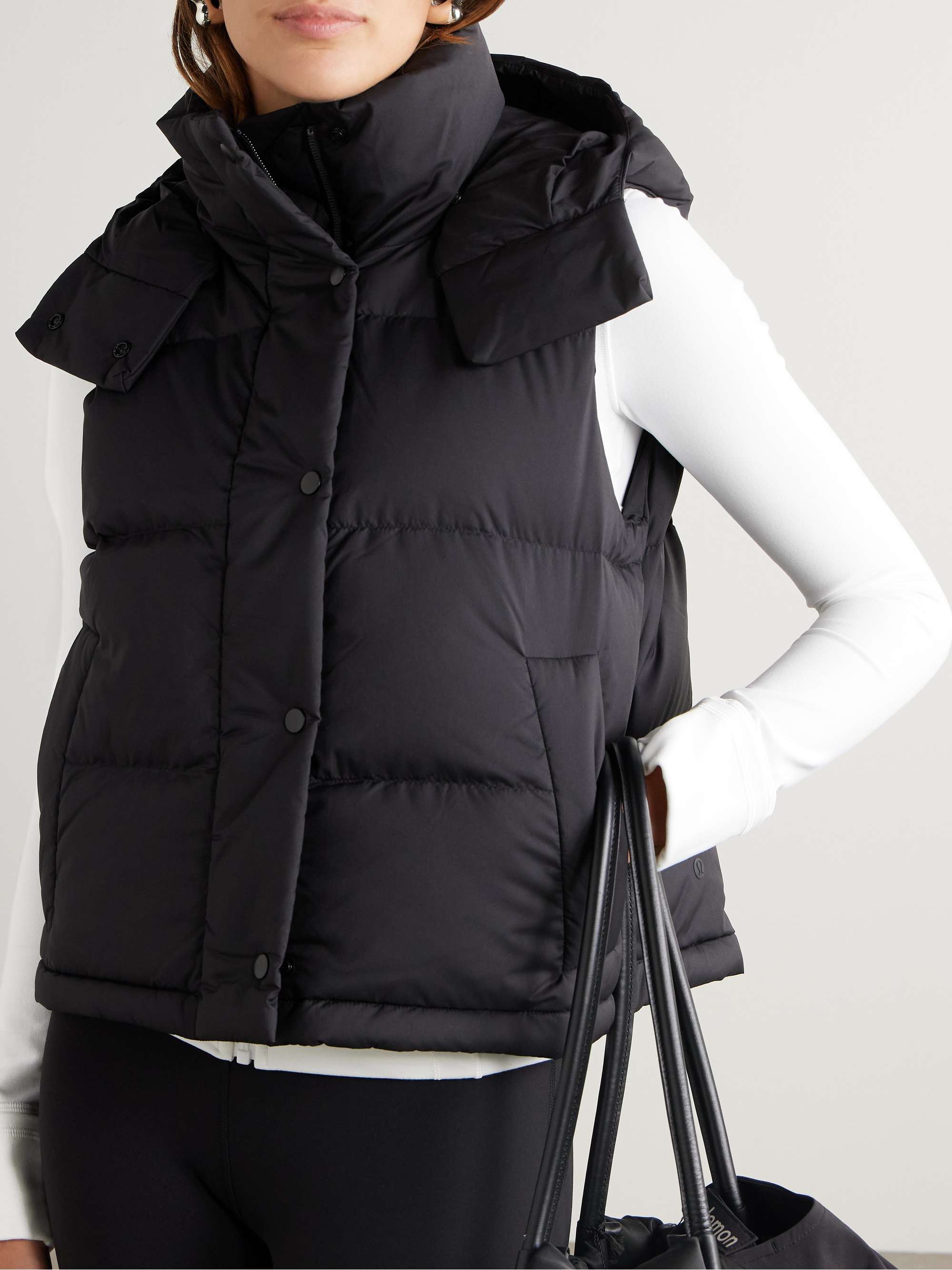 Wunder Puff quilted SoftMatte™ hooded down vest view