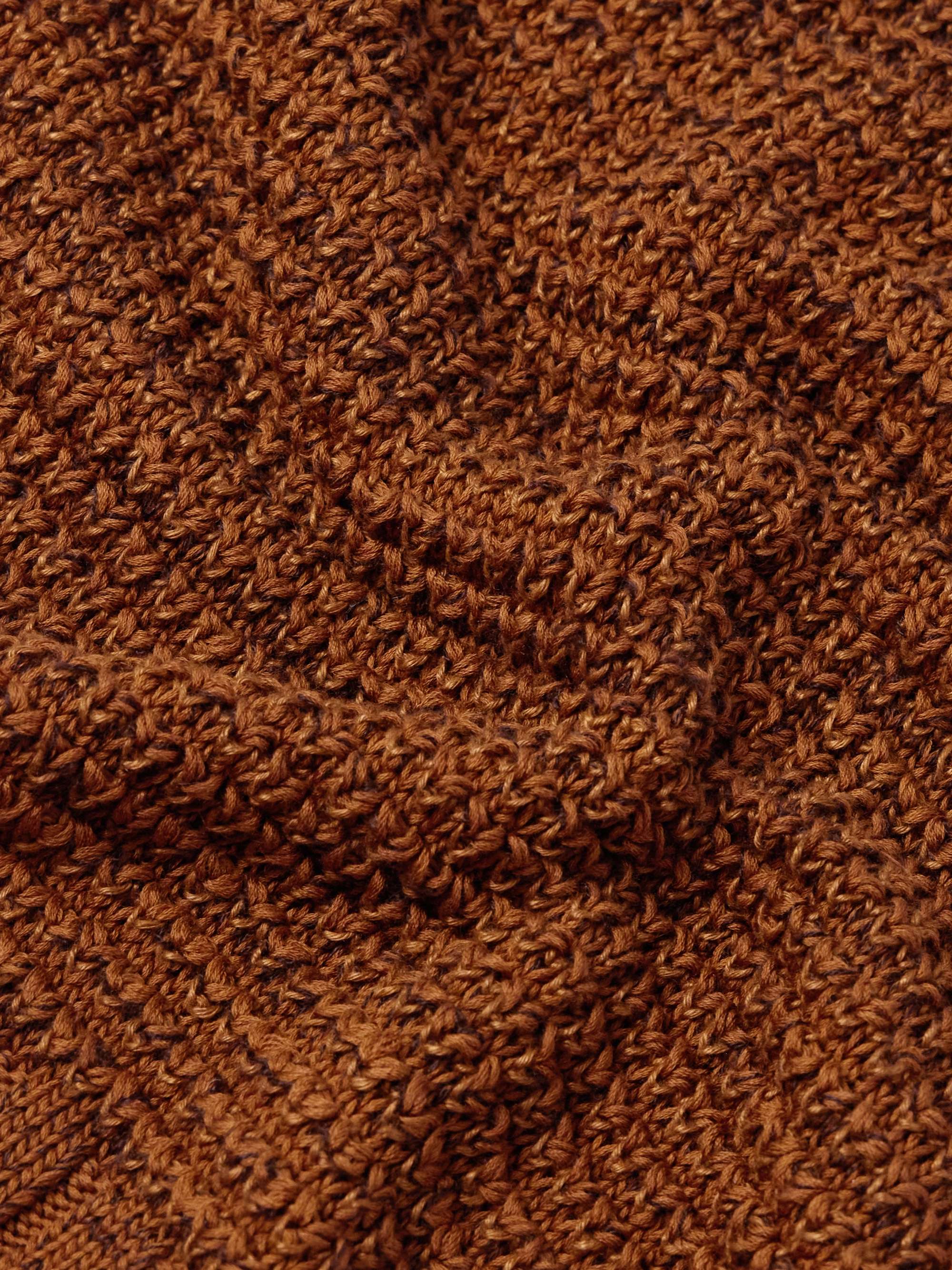 Open-Knit Cotton, Linen, Silk and Cashmere-Blend Polo Shirt view