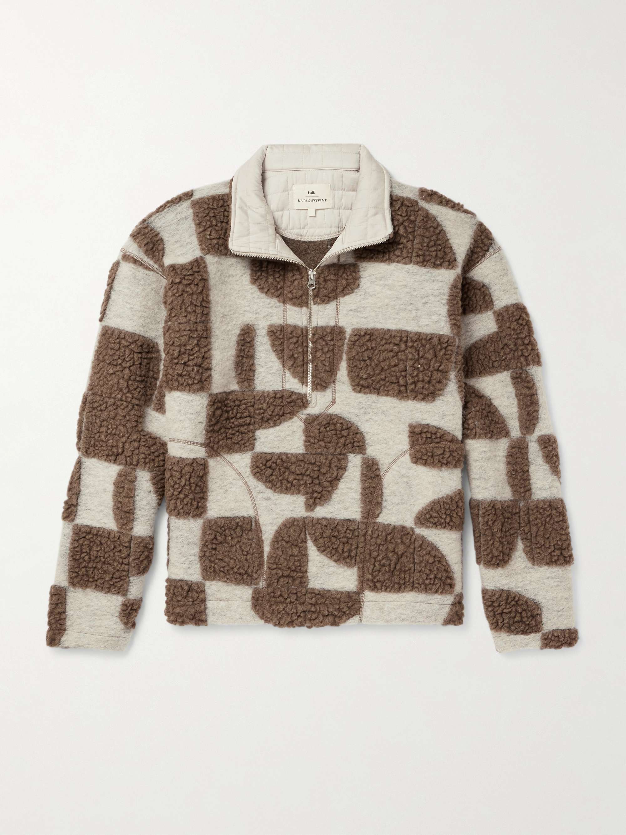Wool-Blend and Fleece Half-Zip Sweatshirt hero visual