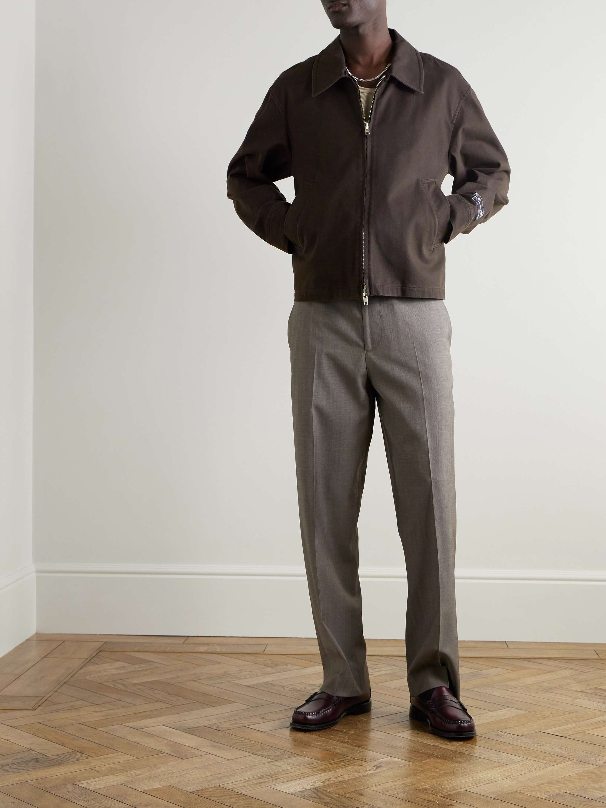 Work Logo-Appliquéd Cotton-Blend Twill Jacket view