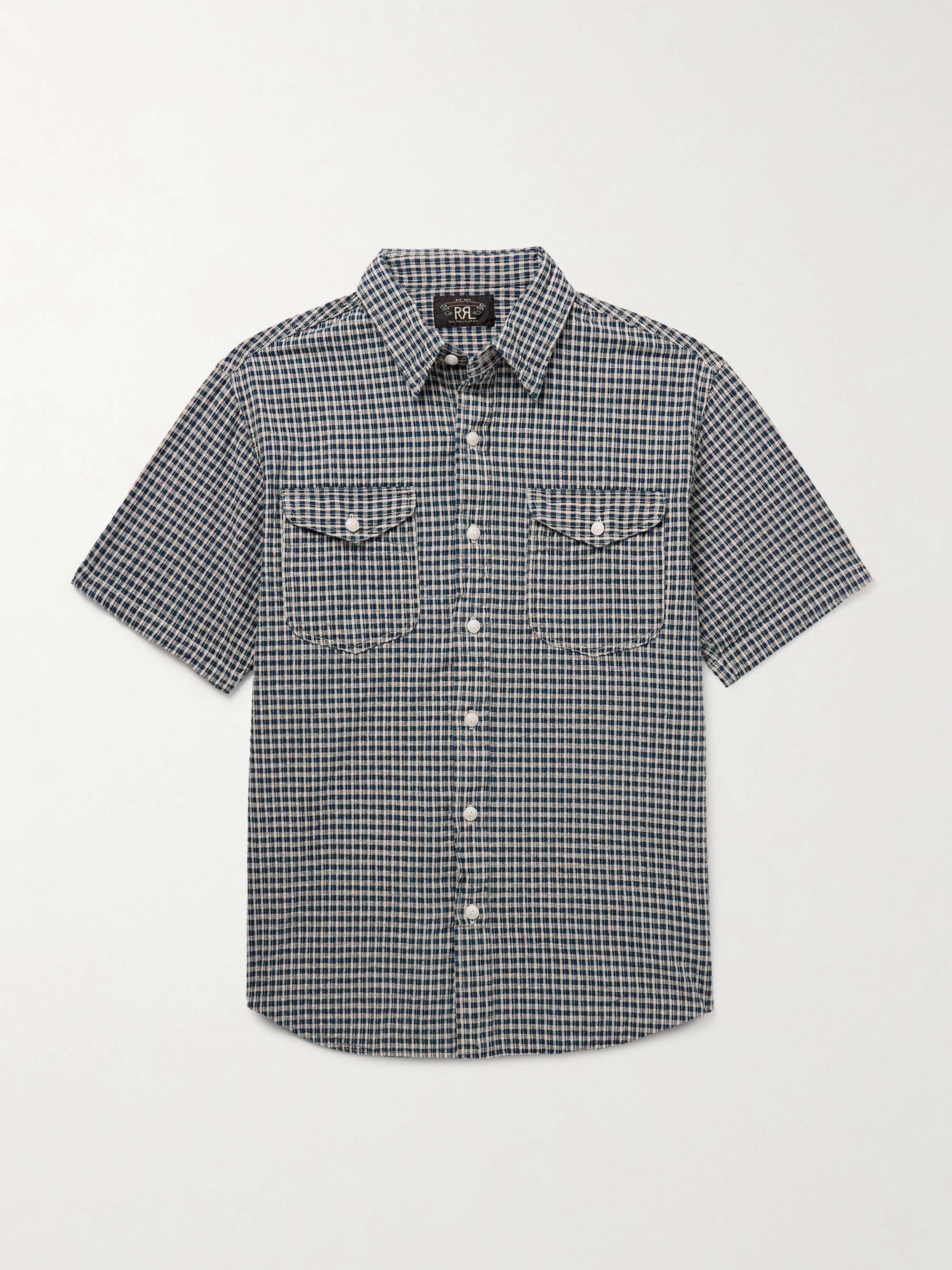 Lee Checked Cotton and Linen-Blend Shirt hero visual