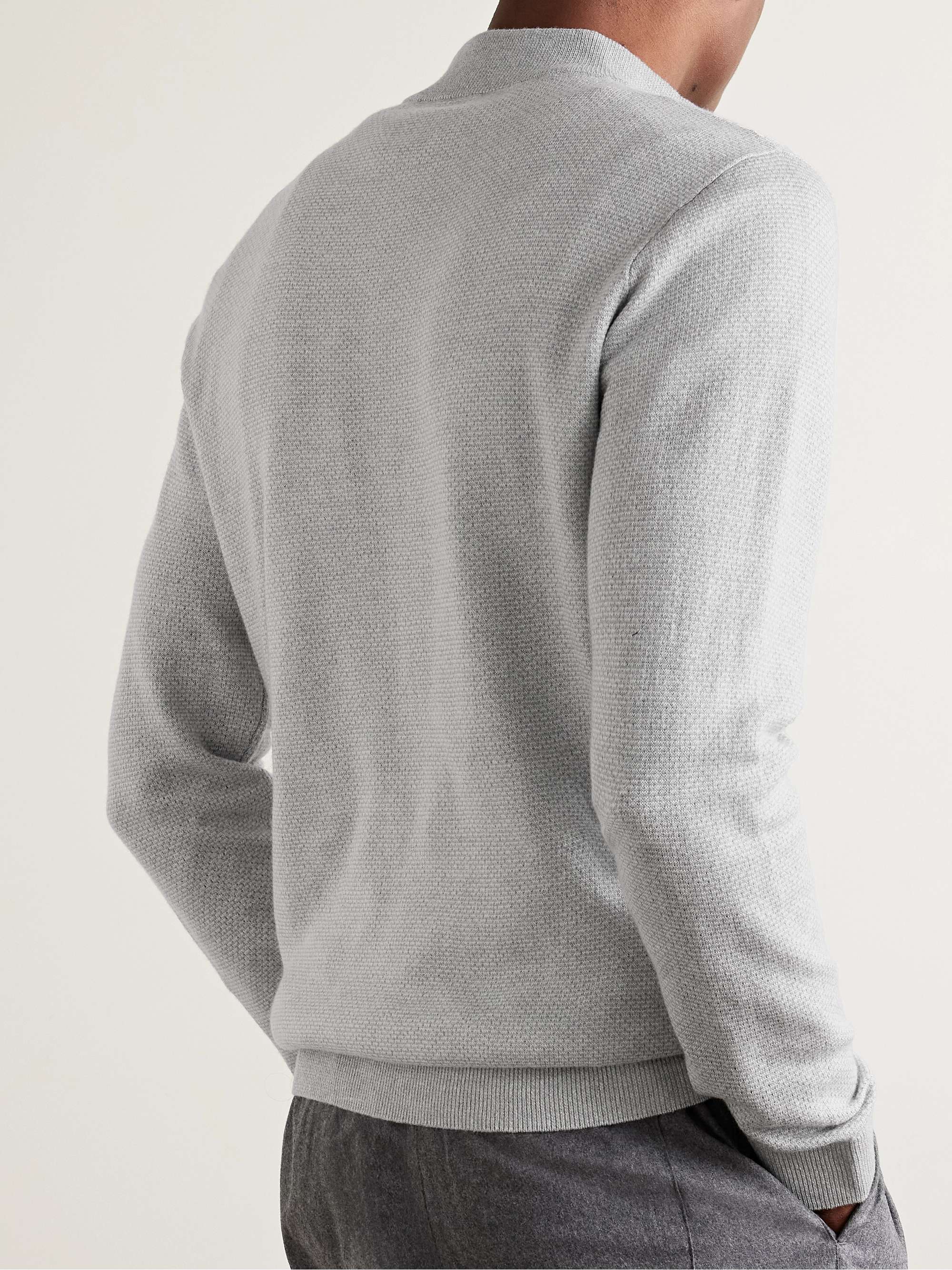 Ashland Birdseye Merino Wool, Linen and Cotton-Blend Half-Zip Sweater view