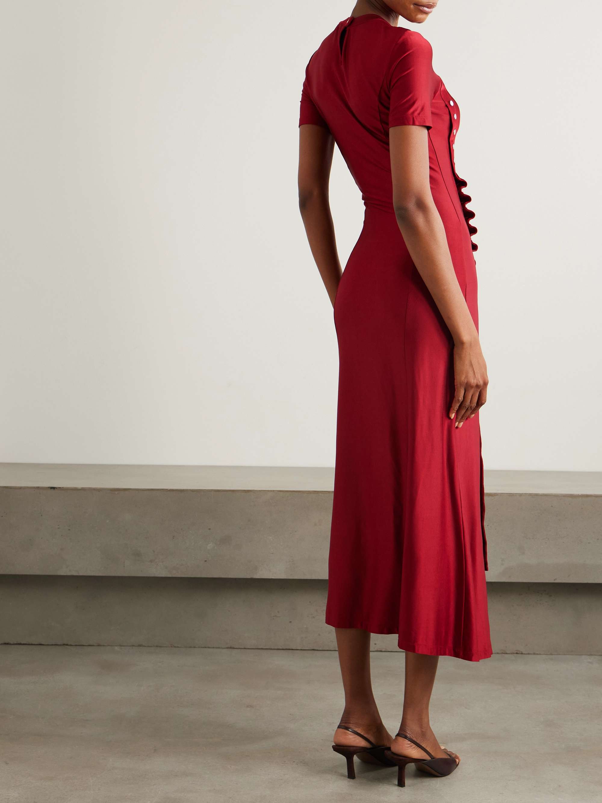 Stretch-jersey midi dress view