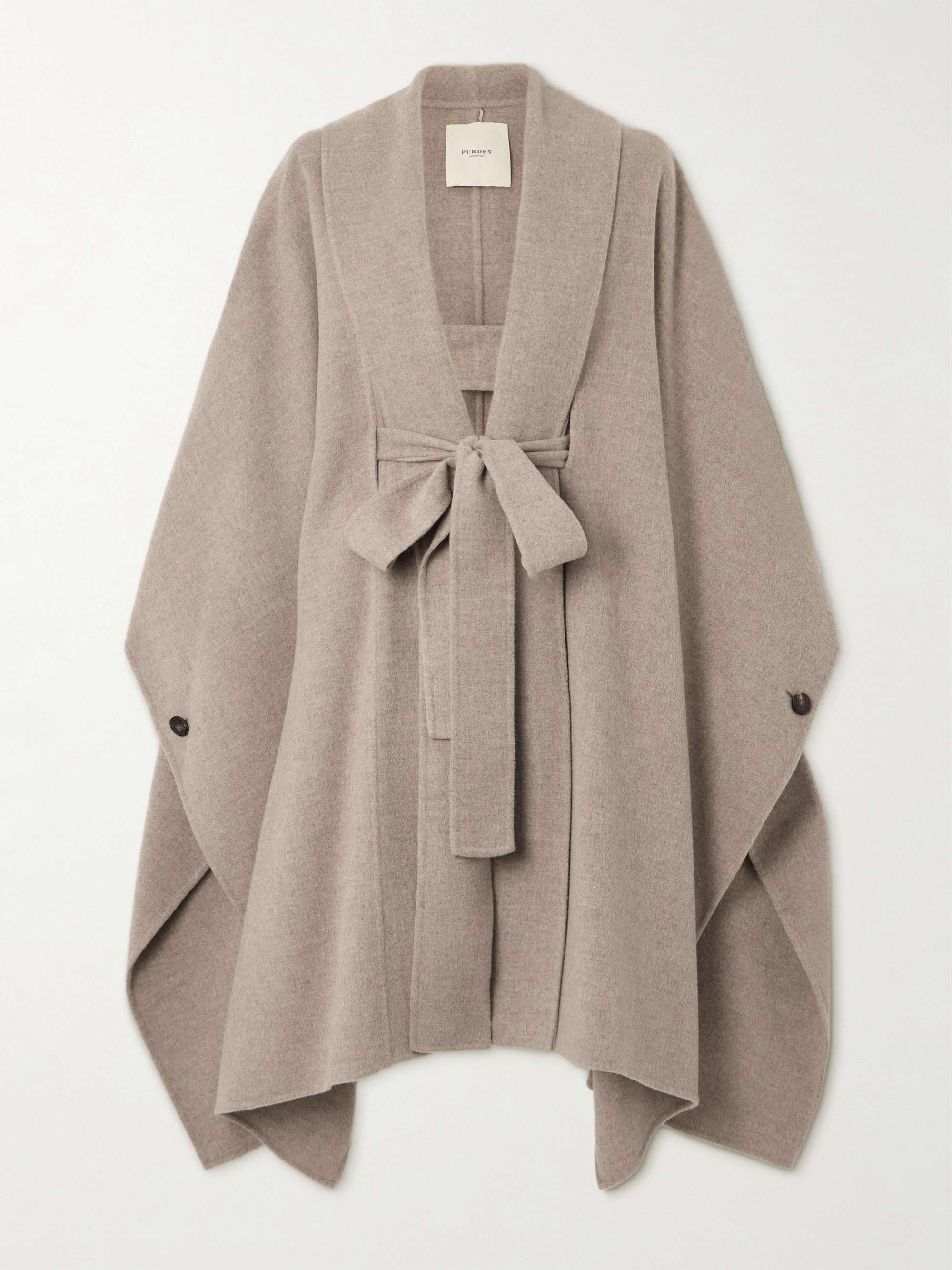 Carrington belted wool and cashmere-blend cape hero visual
