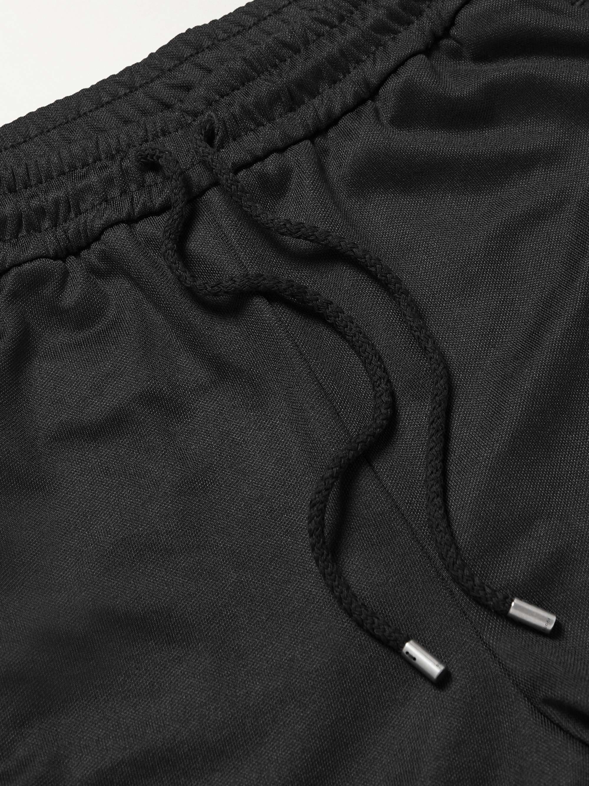 Tapered Webbing-Trimmed Stretch-Jersey Sweatpants view