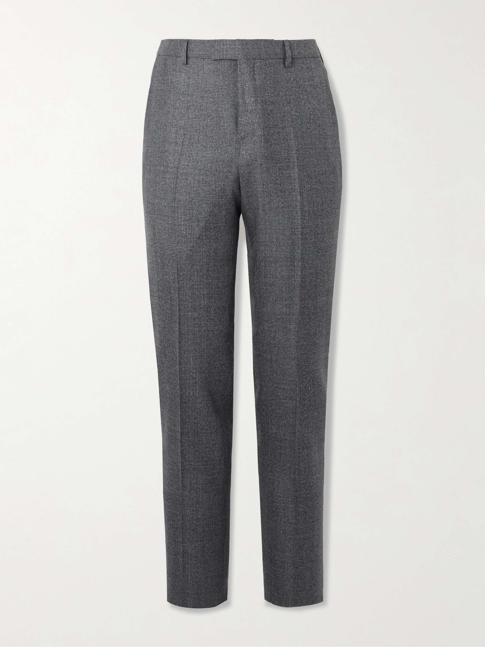 Straight-Leg Prince of Wales Checked Wool Suit Trousers hero visual