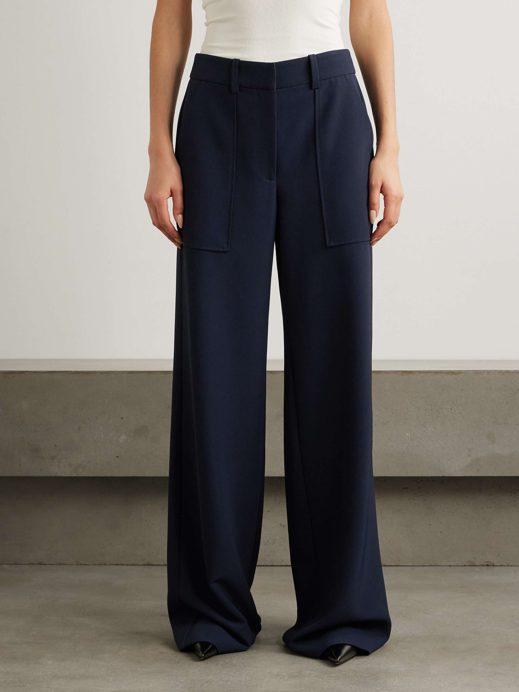 Cole crepe wide-leg pants view