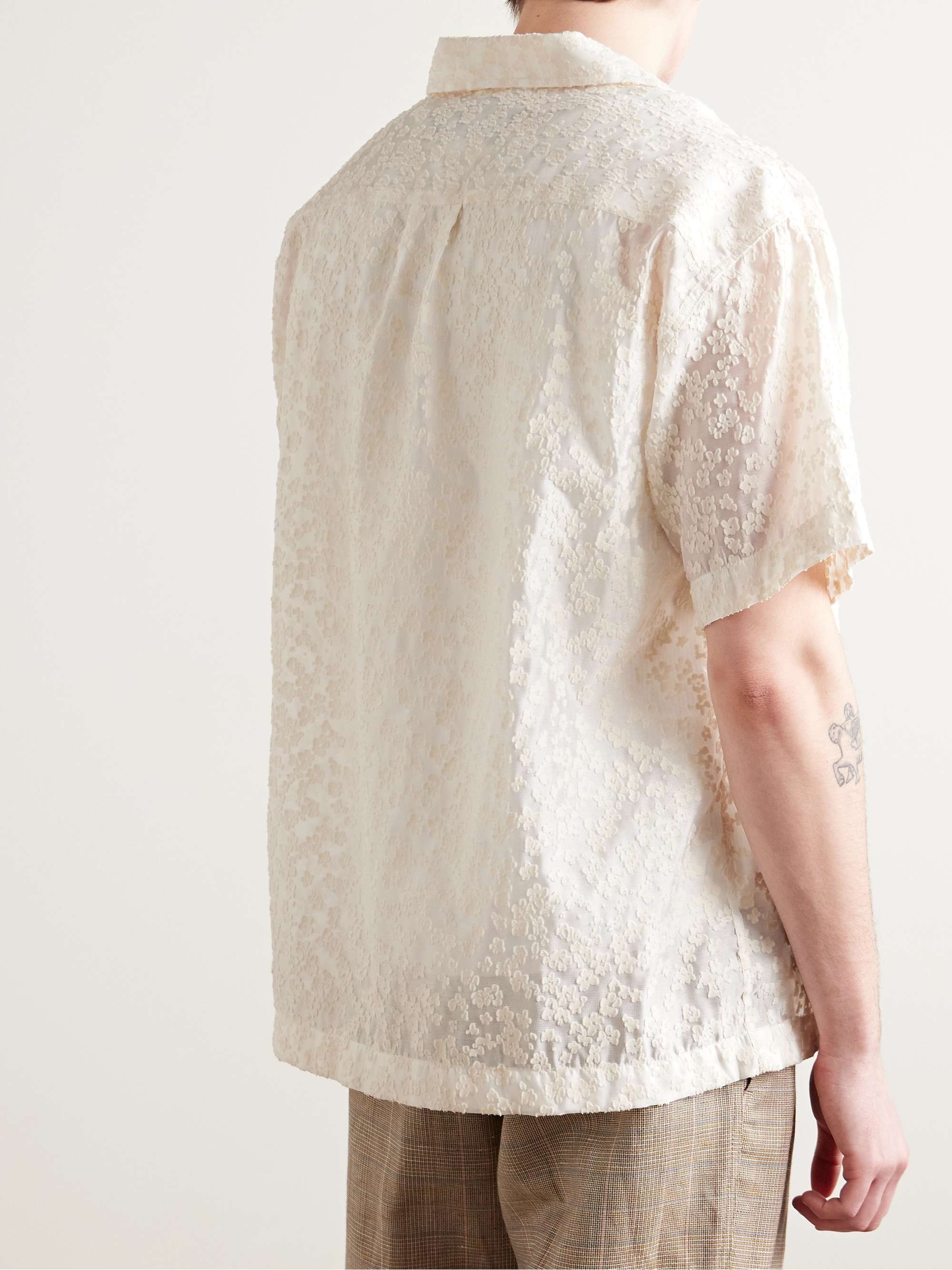 Holiday Fil Coupé Cotton-Blend Voile Shirt view
