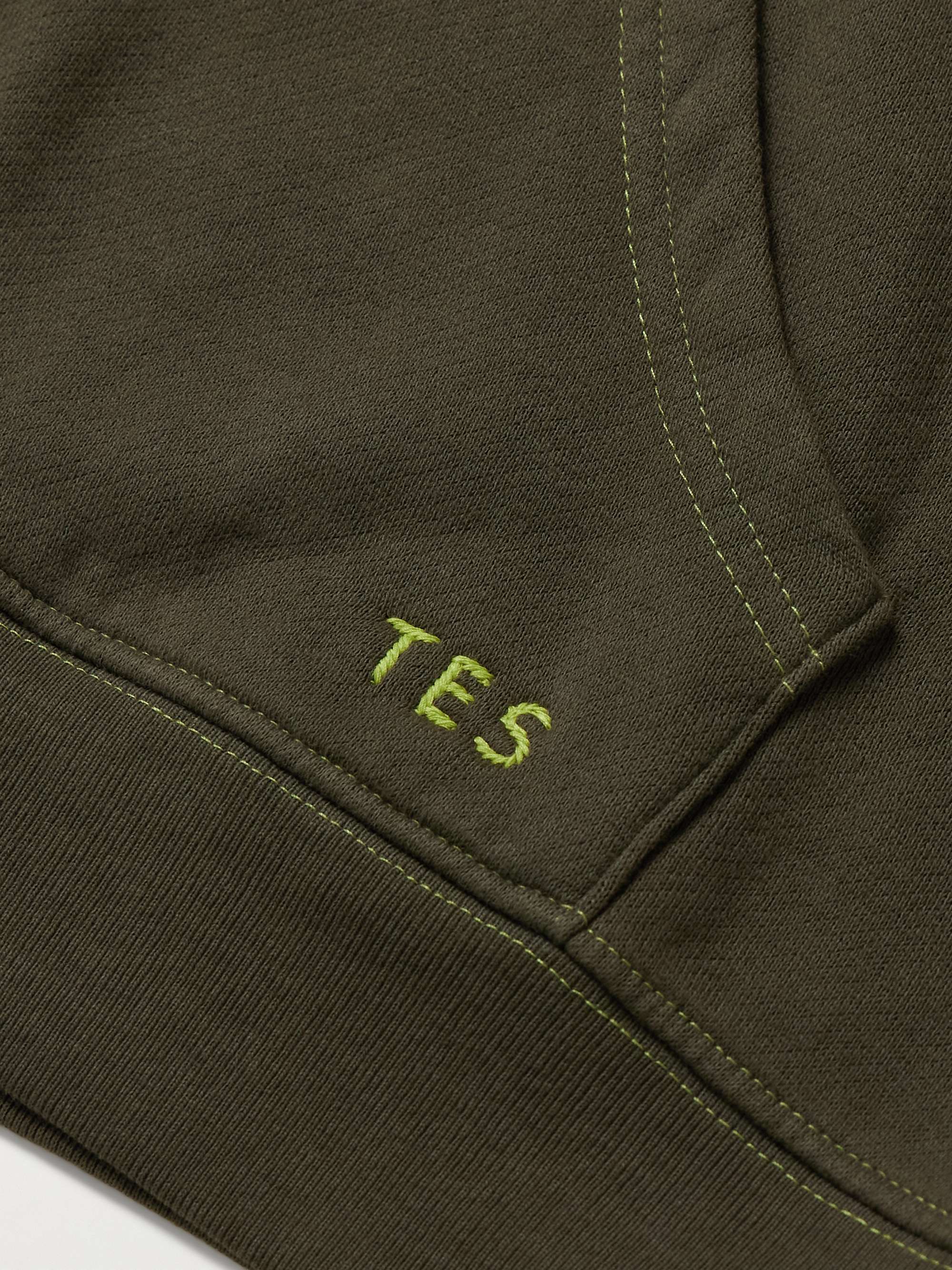 Embroidered Cotton and Cashmere-Blend Jersey Zip-Up Hoodie view