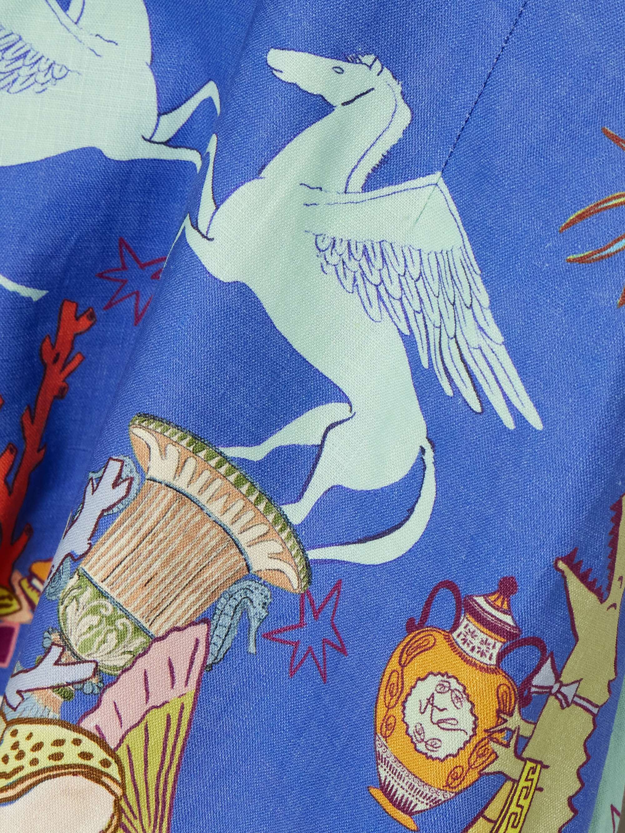 +  Sam Pauletto Surrealist Summer belted printed linen mini dress view