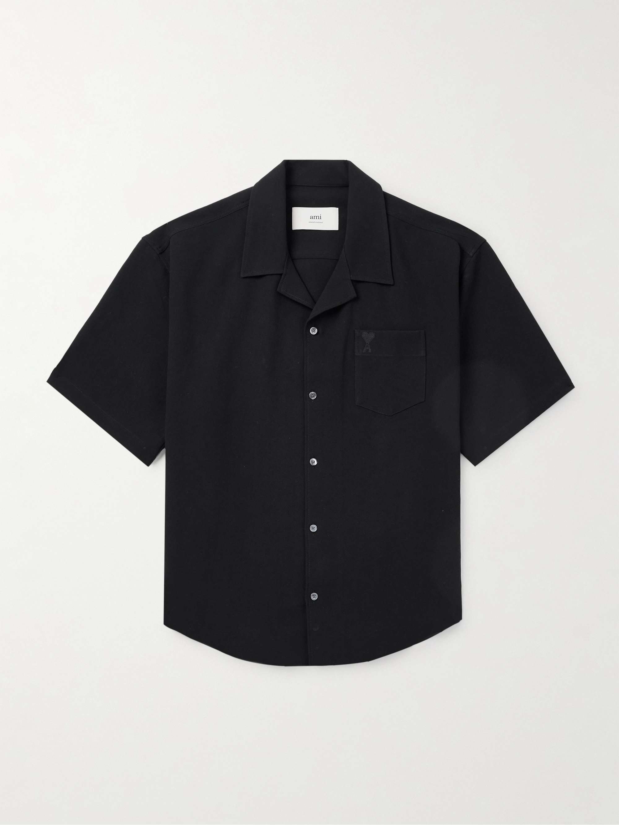 Camp-Collar Cotton-Crepe Shirt hero visual