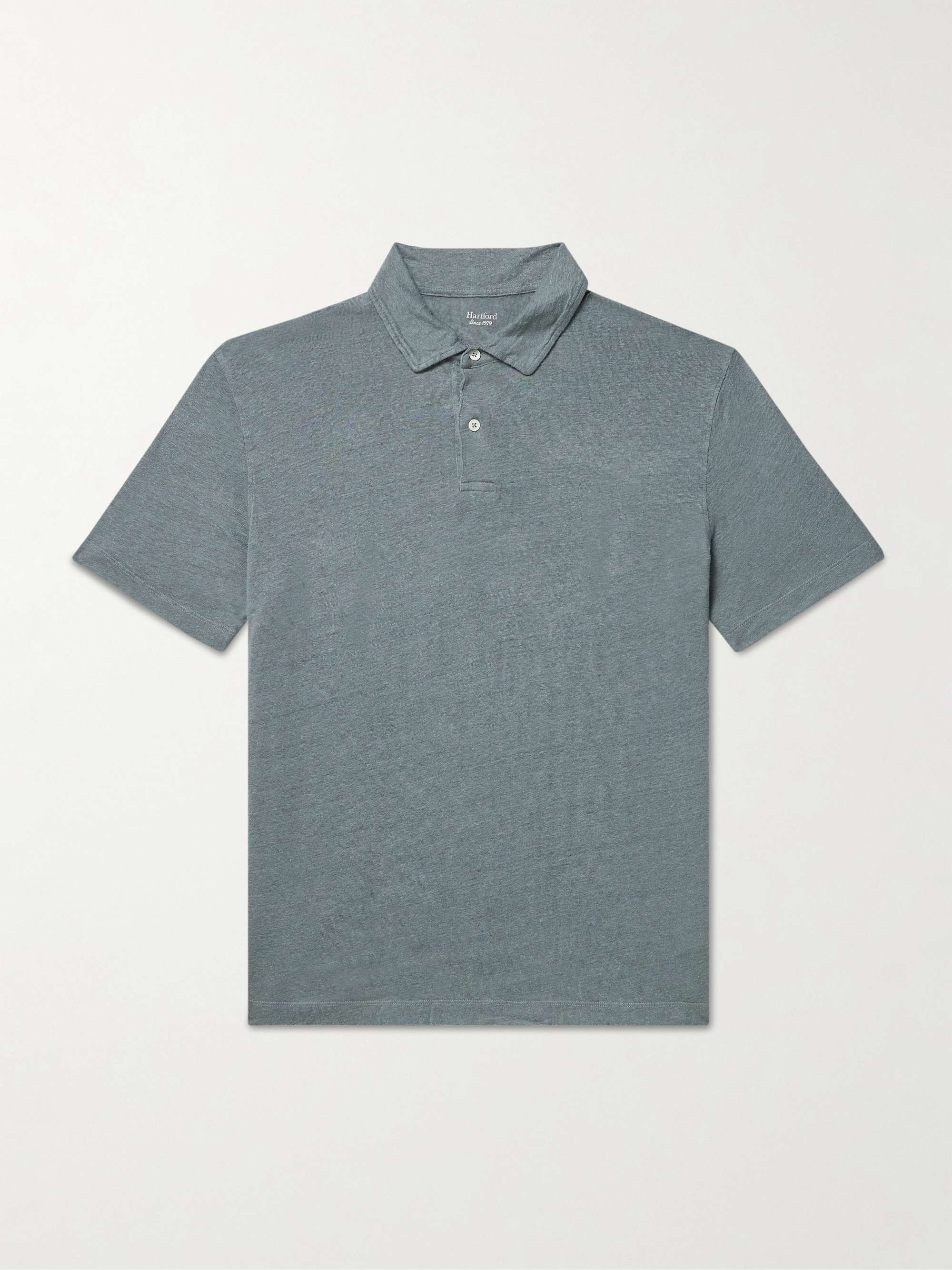 Garment-Dyed Linen Polo Shirt hero visual