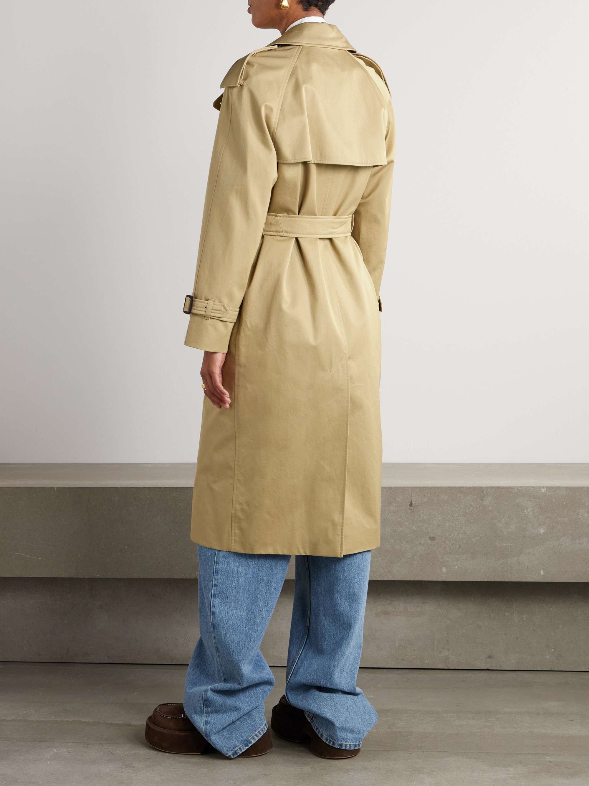 Castleford double-breasted cotton-gabardine trench coat view