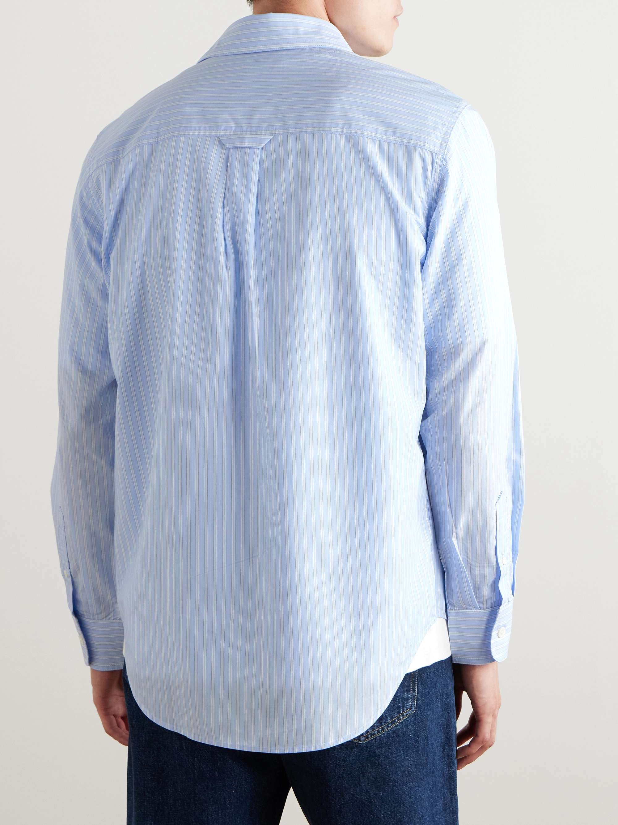 Colby 5329 Striped Lyocell and Supima Cotton-Blend Shirt view