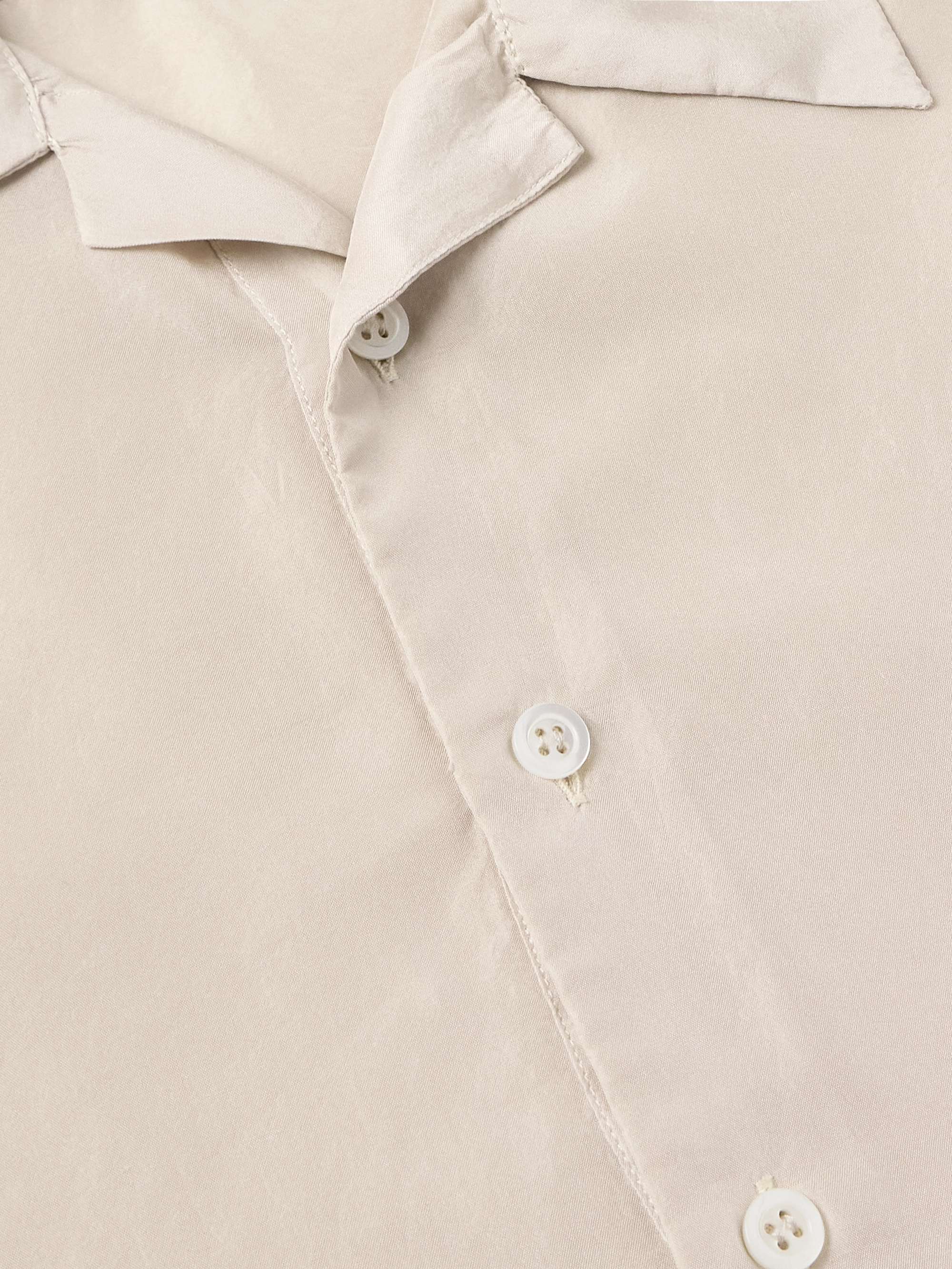 Camp-Collar Silk Shirt view