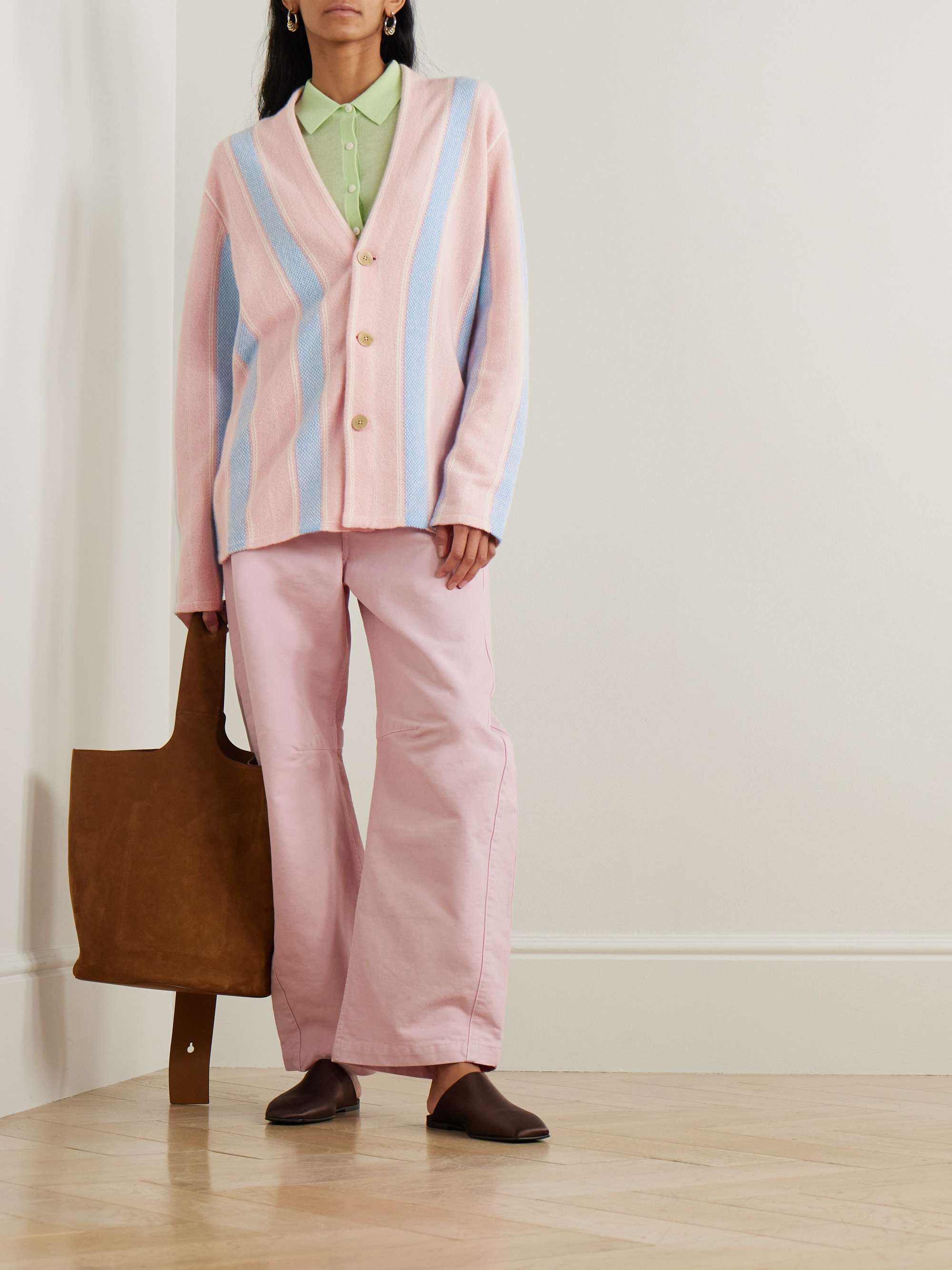Baja Everywear striped cashmere cardigan view