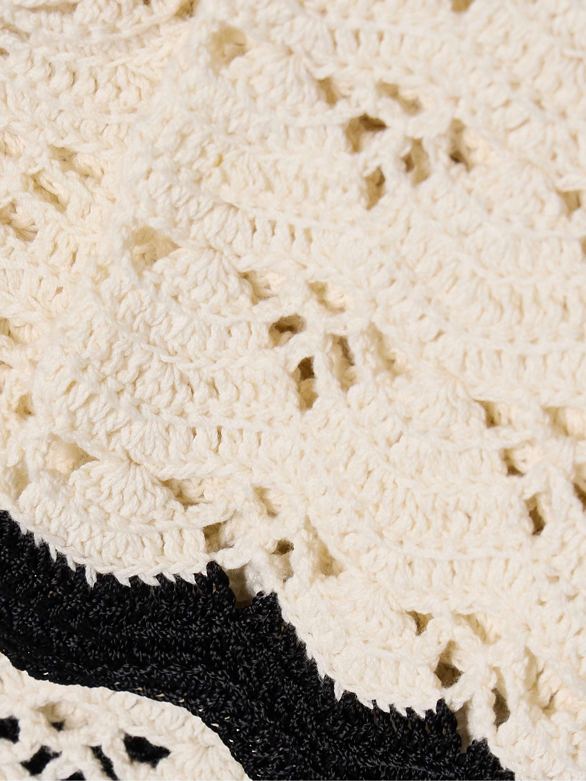 Rhiannon cropped crocheted cotton tank view