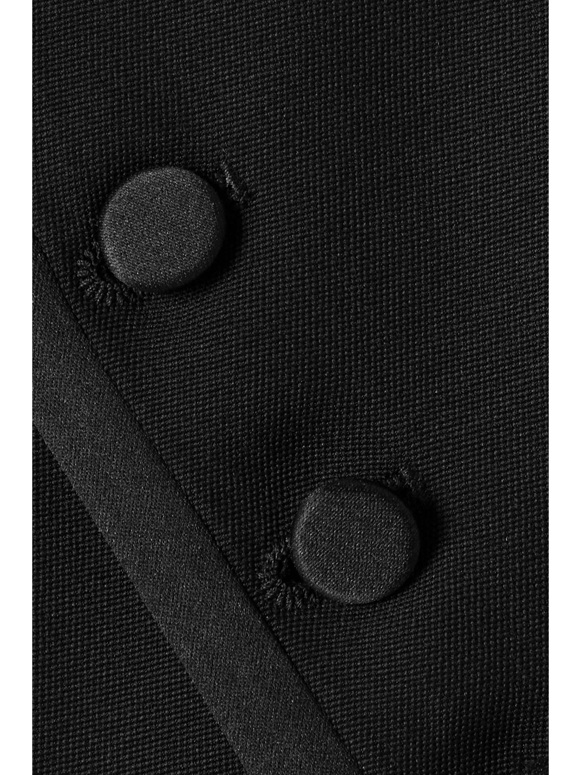 Cropped grain de poudre wool and silk-satin vest view