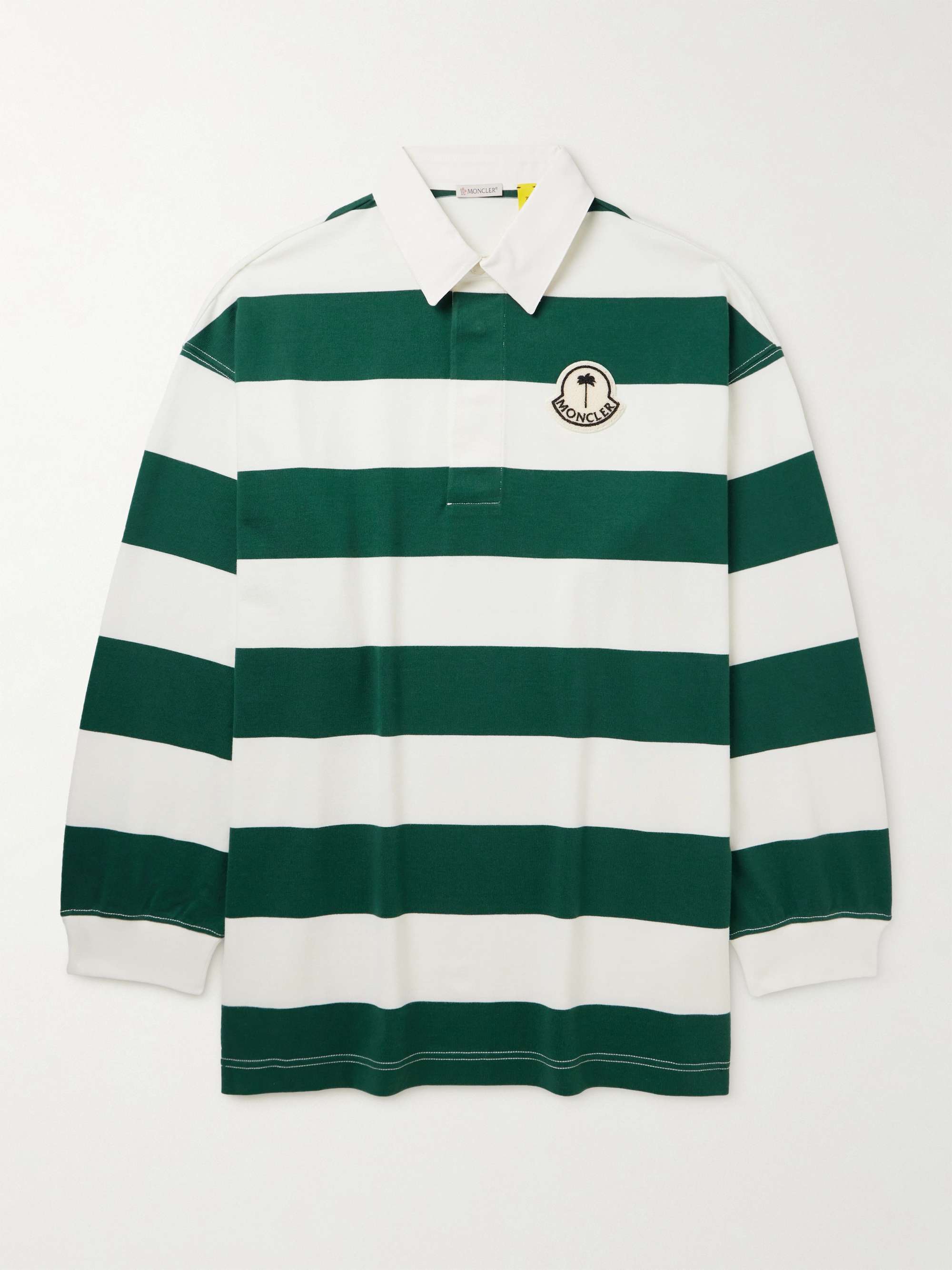 + Palm Angels Oversized Logo-Appliquéd Cotton-Jersey Polo Shirt hero visual
