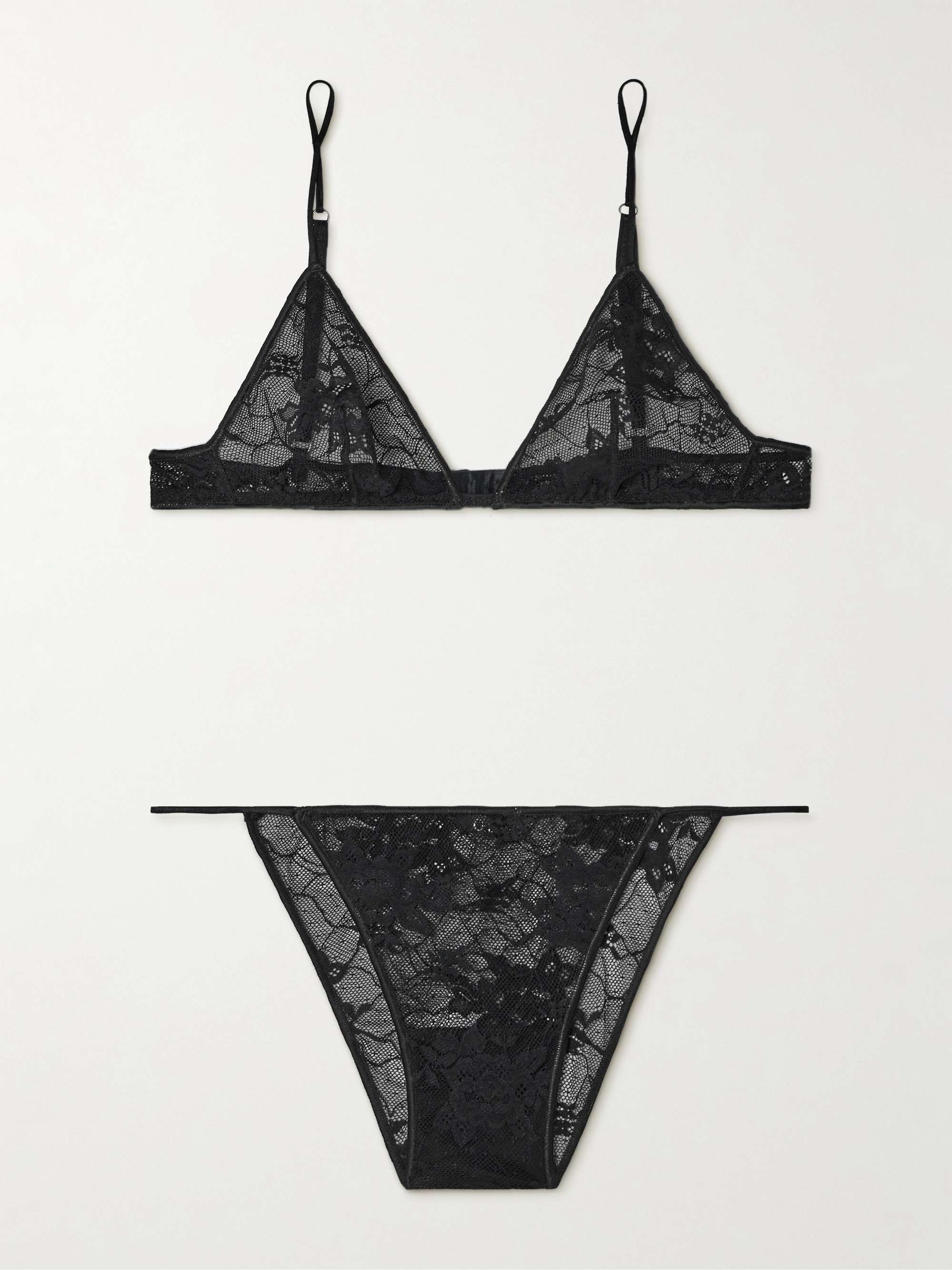 Stretch-lace bra and briefs set hero visual