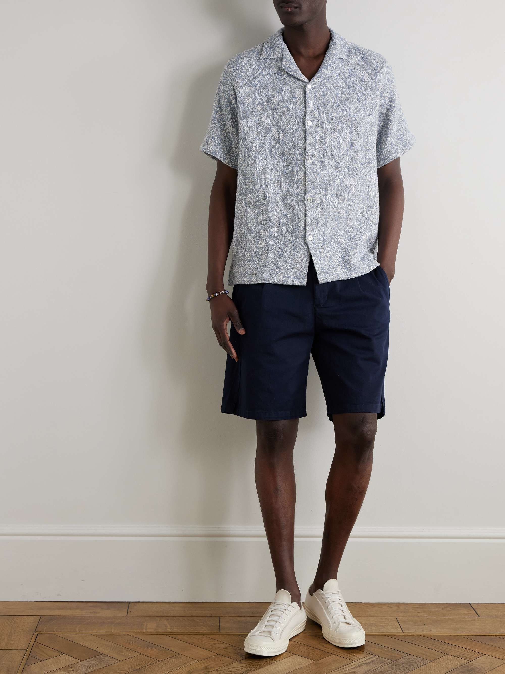 Rui Straight-Leg Cotton-Blend Twill Drawstring Shorts view